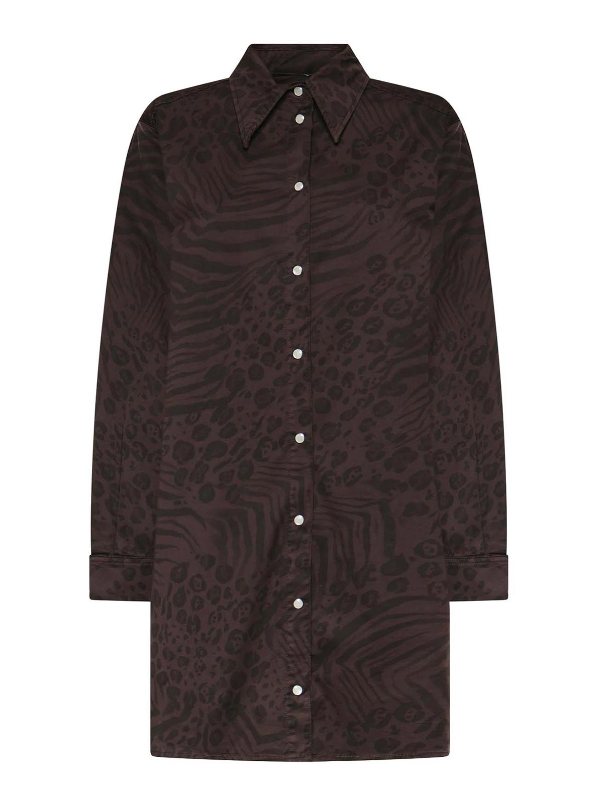 Pinko Robe Au Genou - Marron