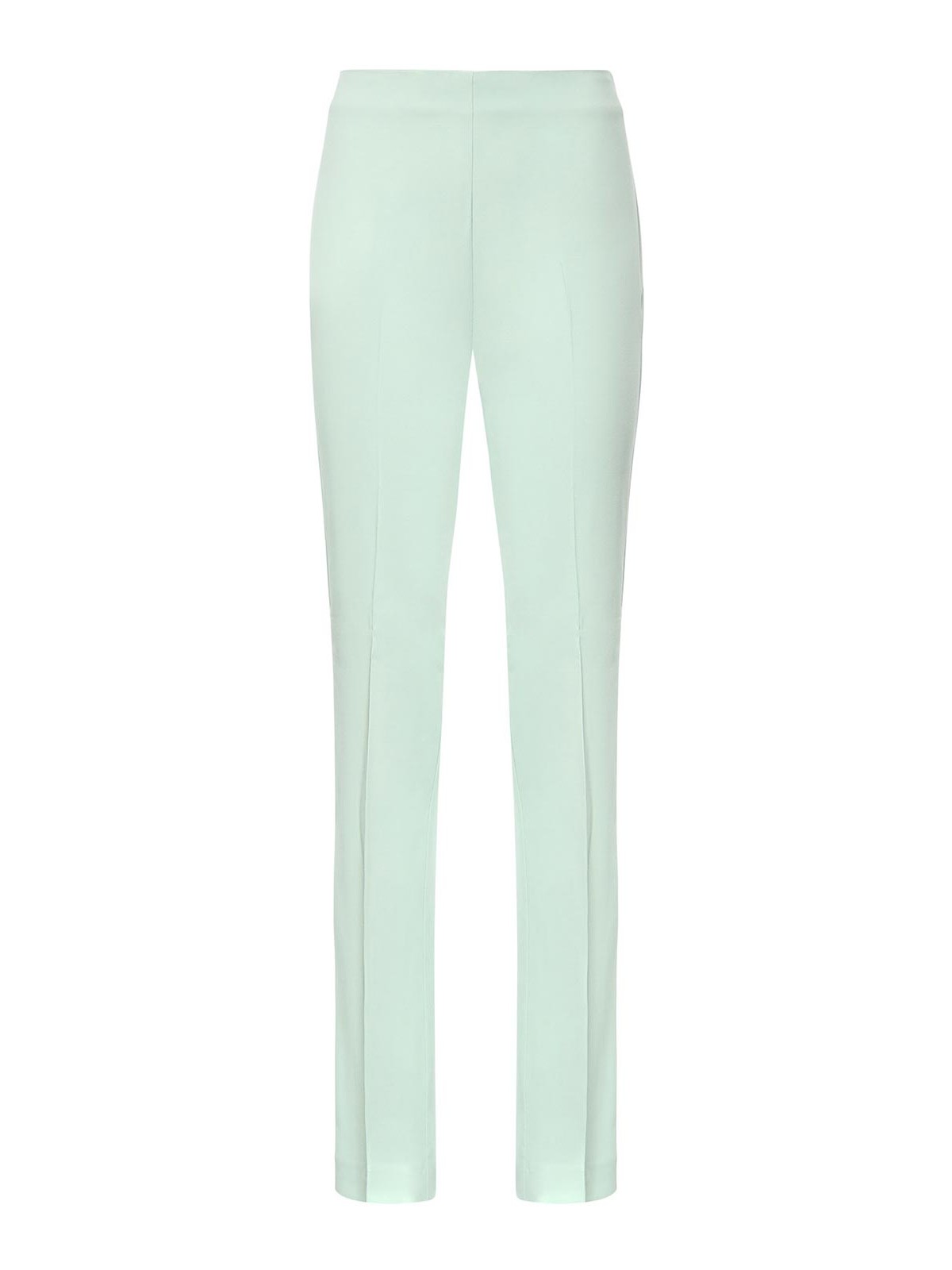 Pinko Flared Trousers With Pressed Crease In Green