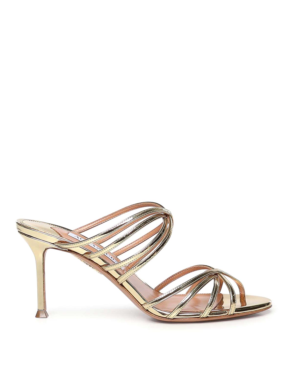 Tell Me Mules in pelle metallizzata