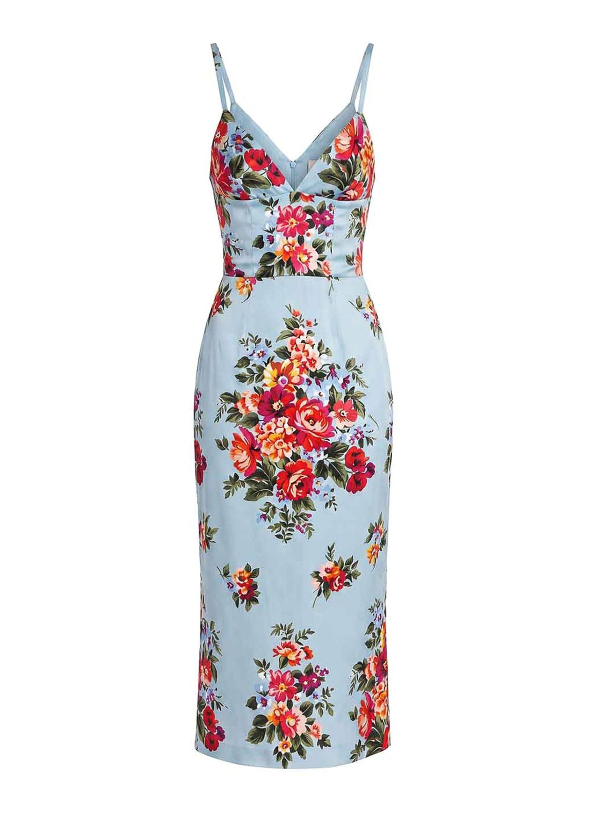 Dolce & Gabbana Midi Dress In Light Blue