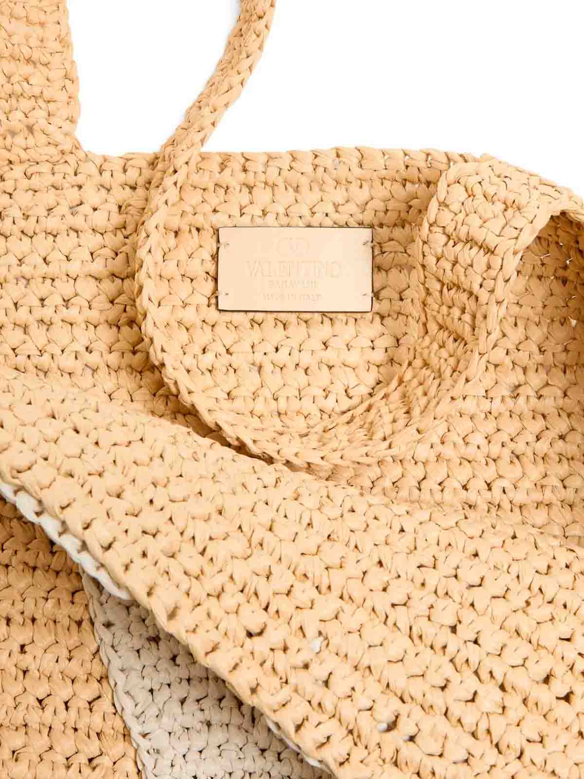 Valentino Garavani `viva superstar crochet` large tote|8W2B0S10QETCEM