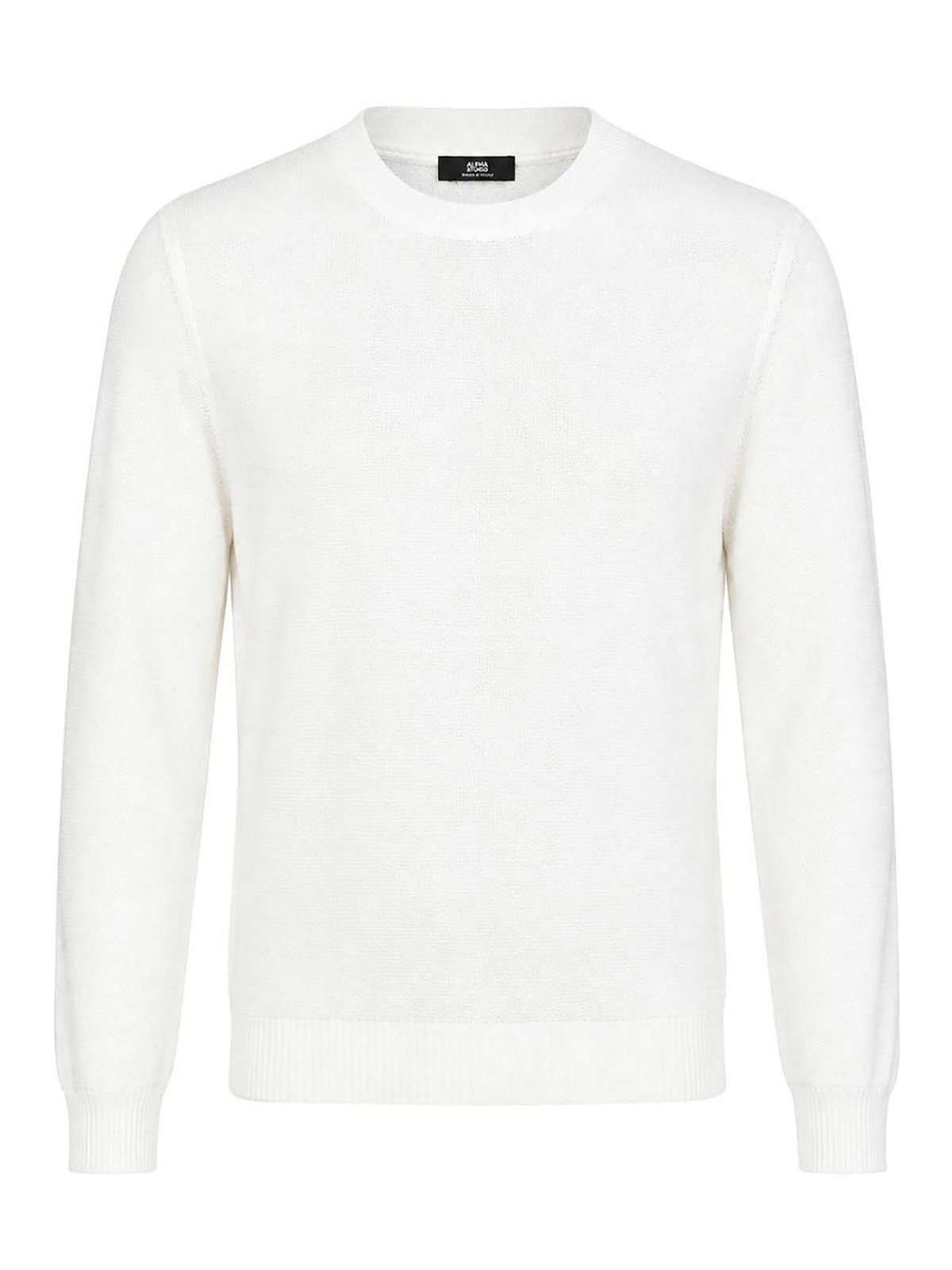 Maglia Girocollo In Filato Di Cotone