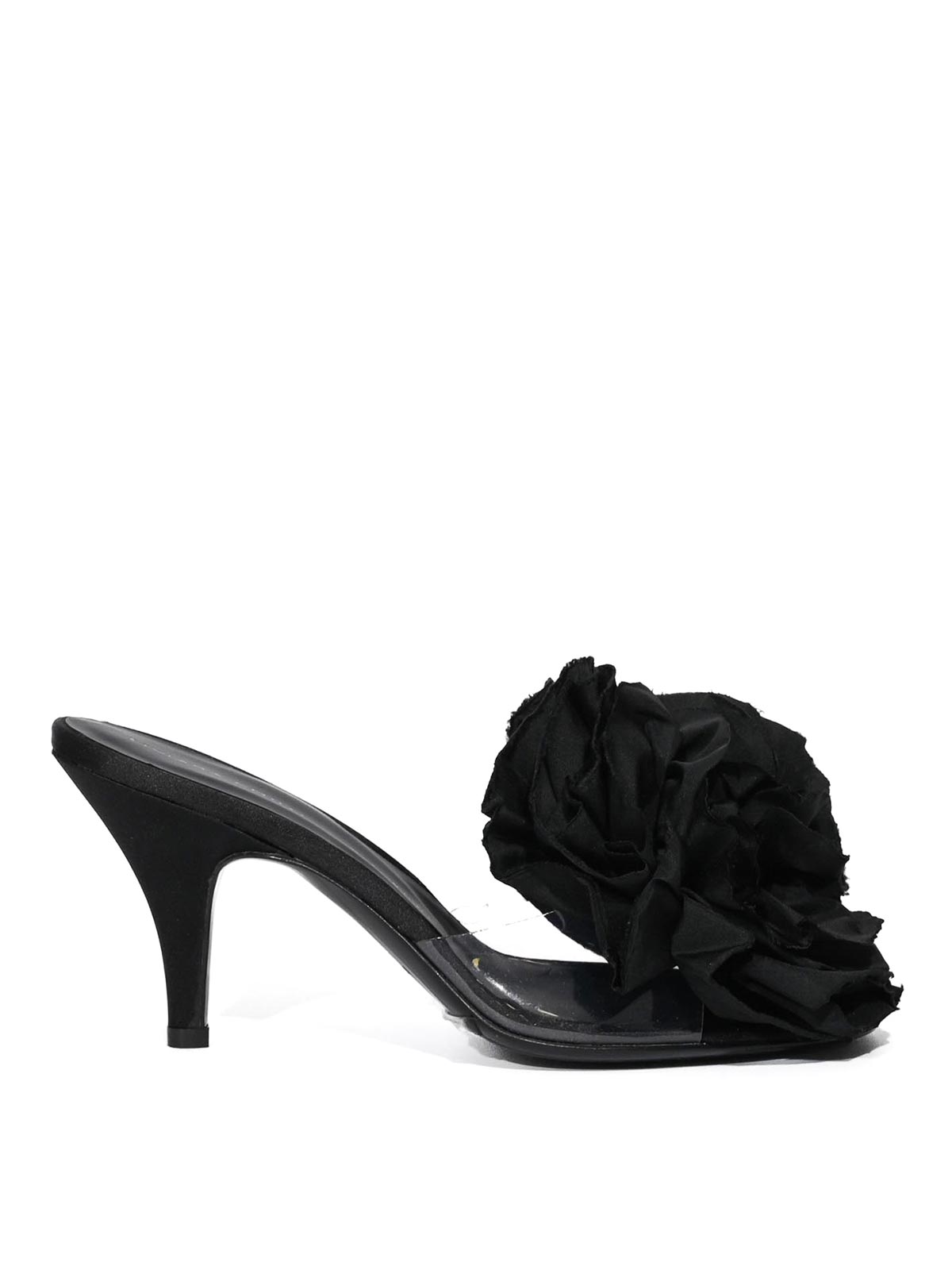 Mules Wanda In Pelle Con Dettaglio Floreale
