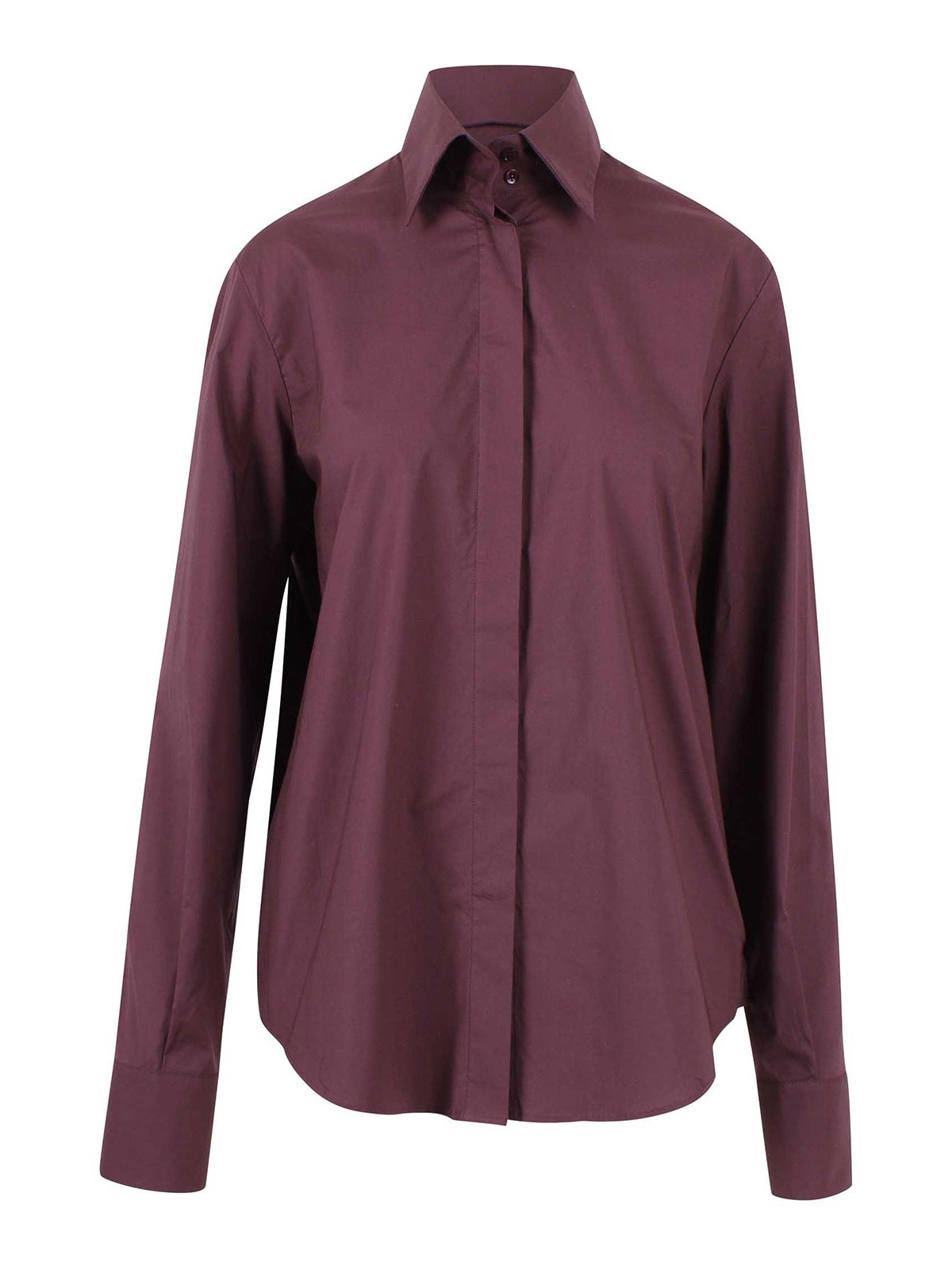 Camicia con bottoni nascosti