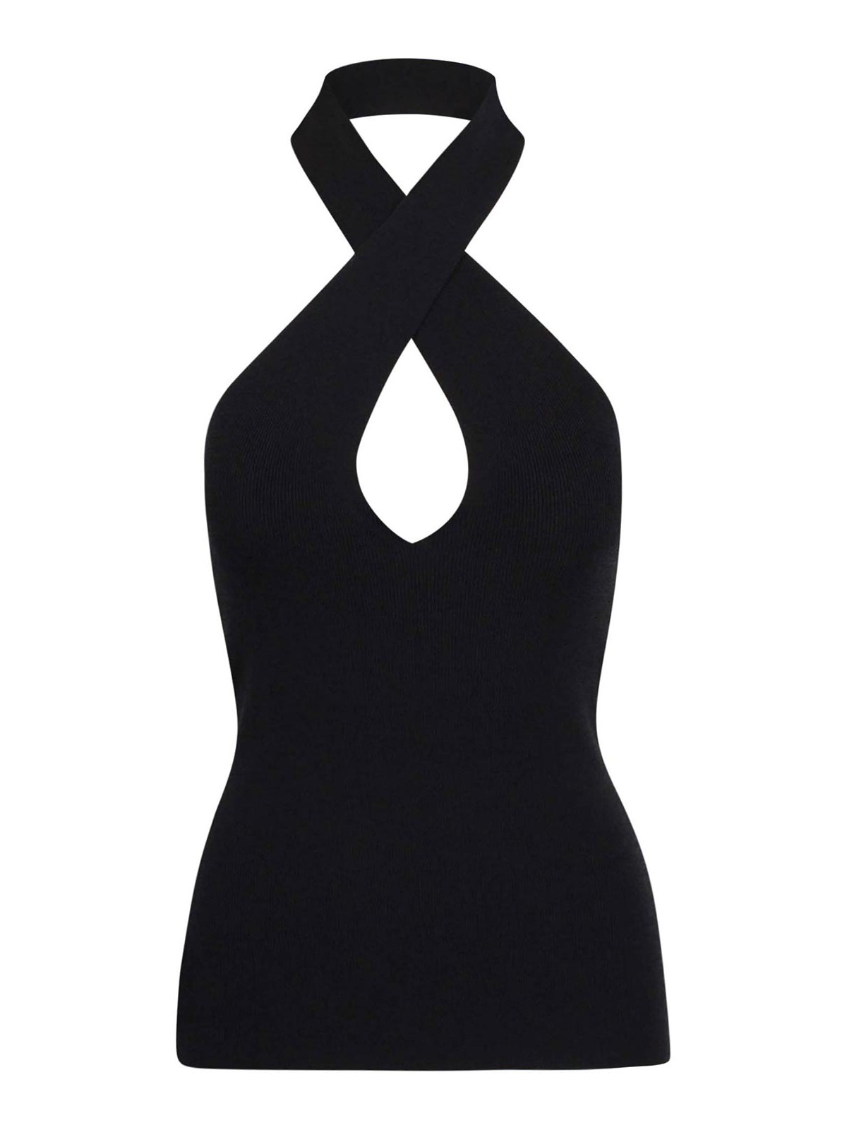 Top scollo incrociato e cut out frontale