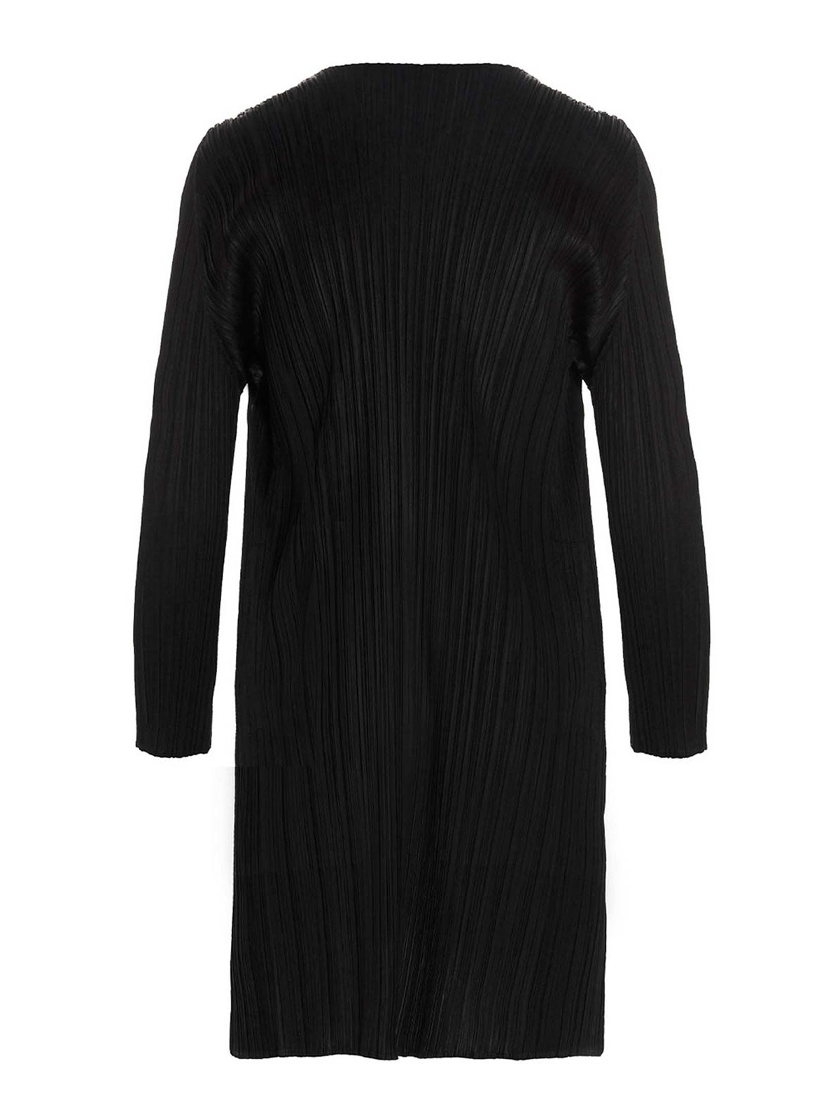 Pleats Please Issey Miyake カーディガン - 黒|PP66JA10815