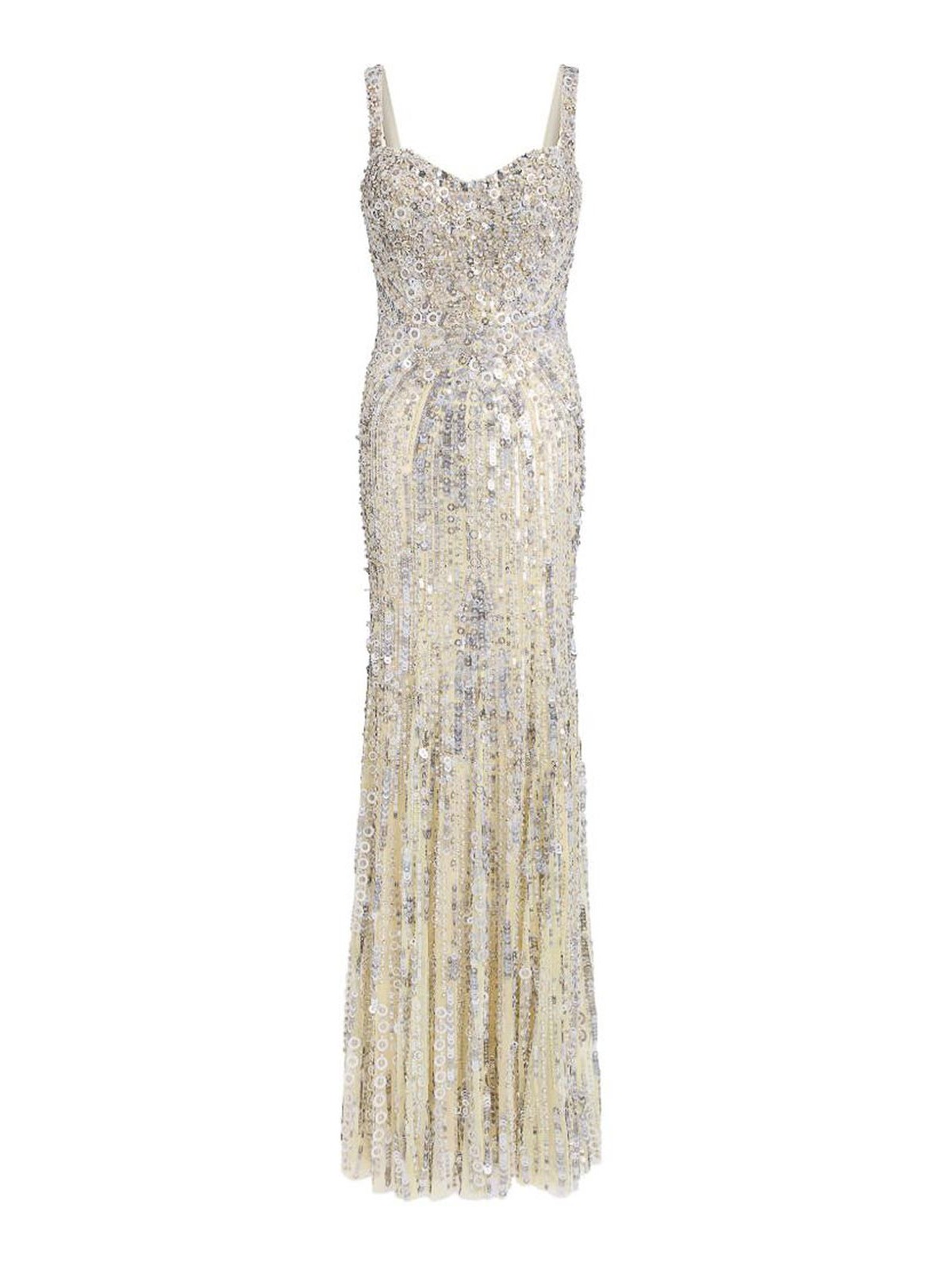 Abito con paillettes argento