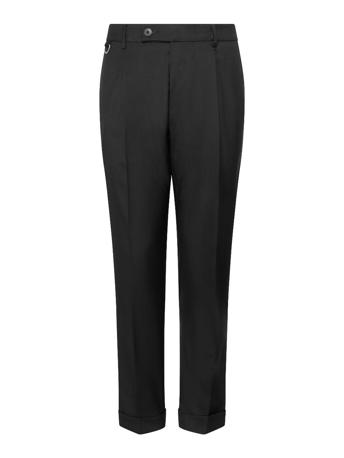 Pantaloni slim carrot-fit neri