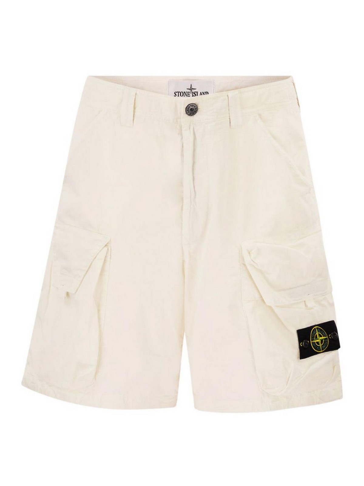 Pantaloncini cargo avorio leggeri