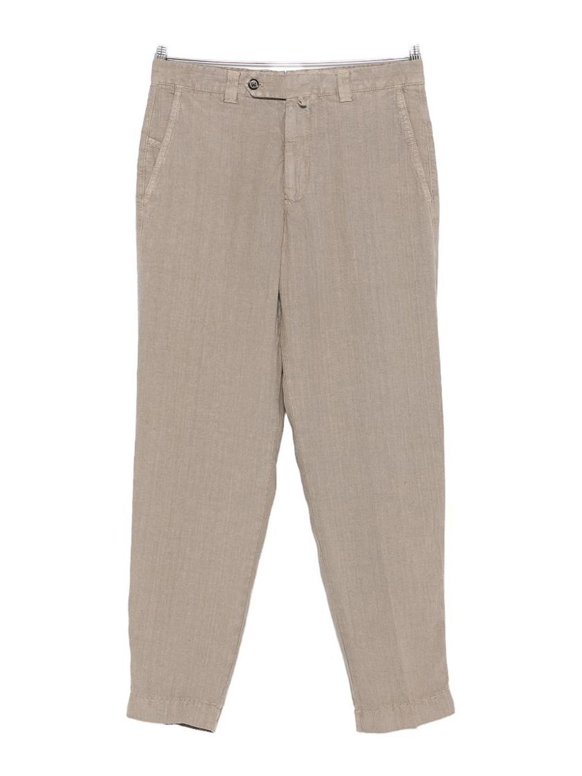 Pantaloni in lino indaco