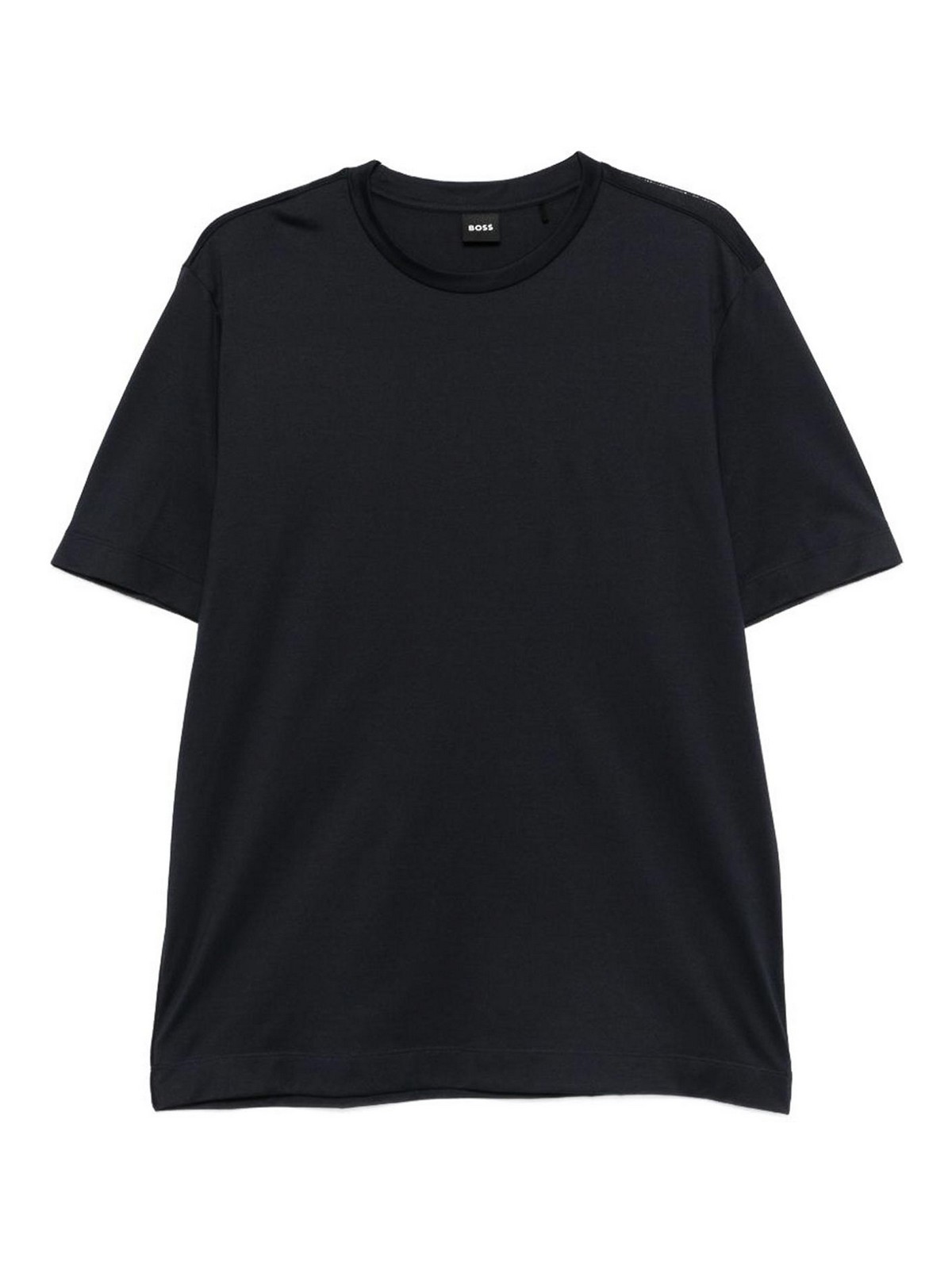 T-shirt aderente a maniche corte blu navy