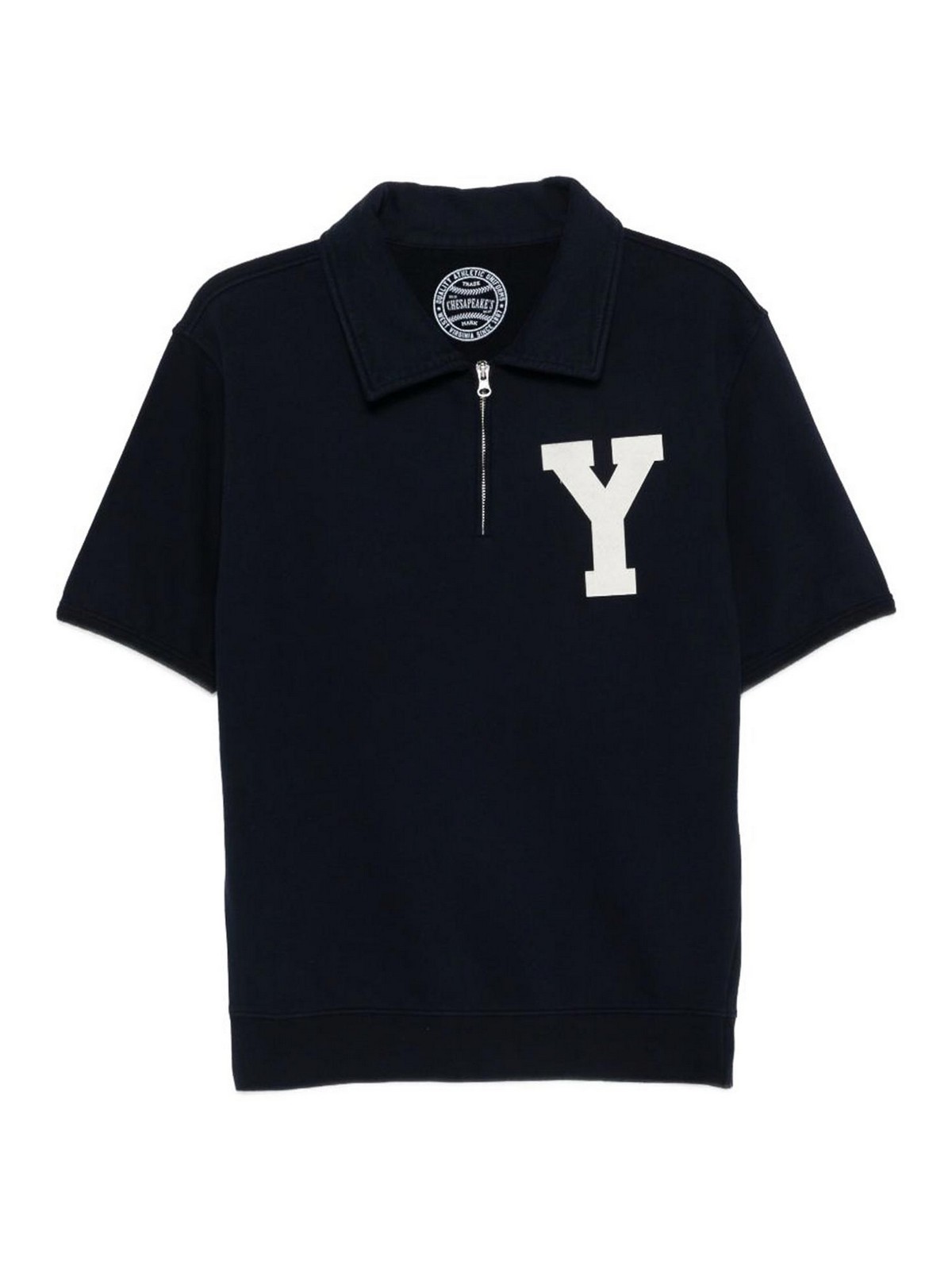 Polo con zip degli Yankees blu navy