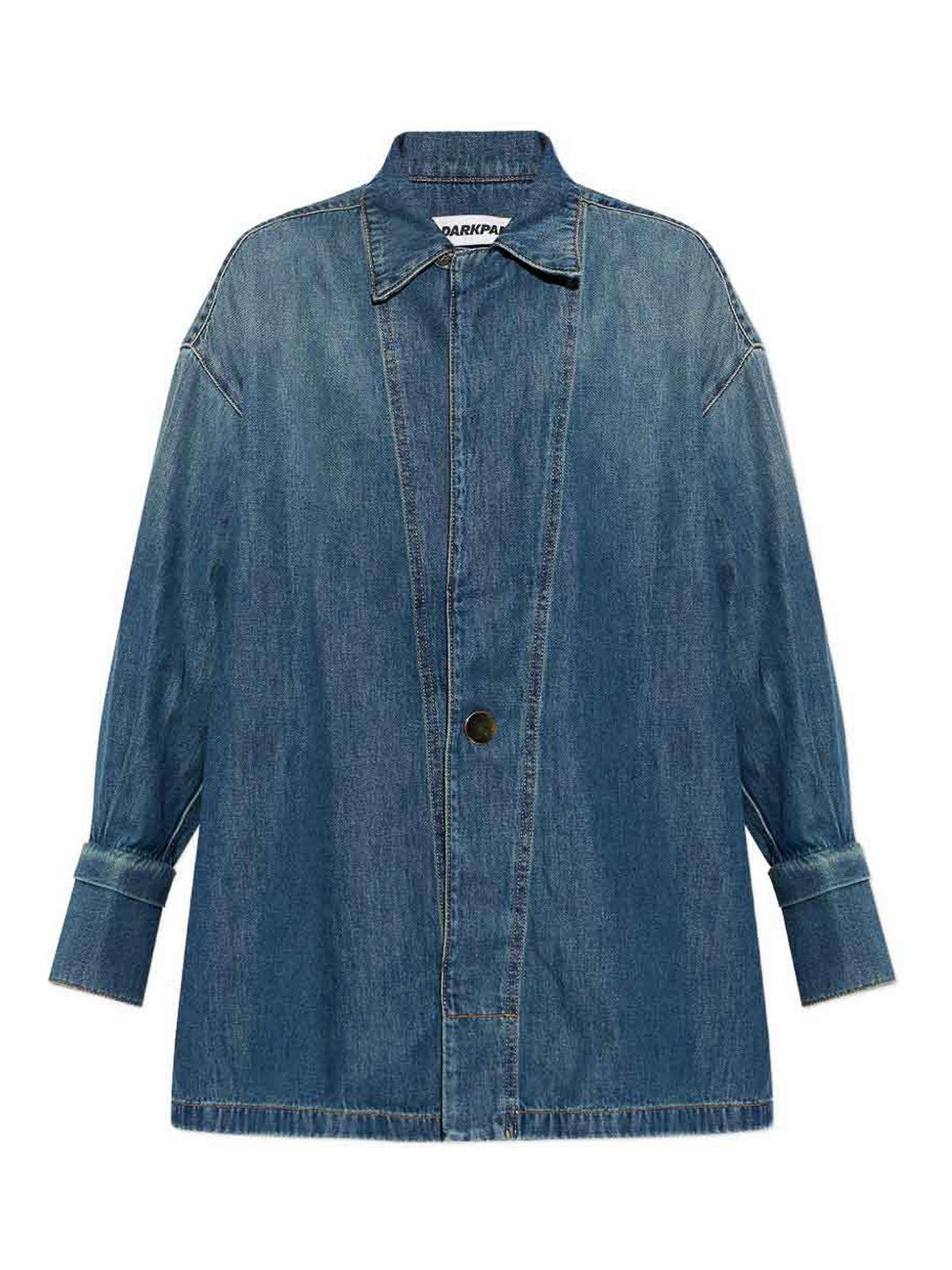 Camicia Jodie stile tunica in denim blu