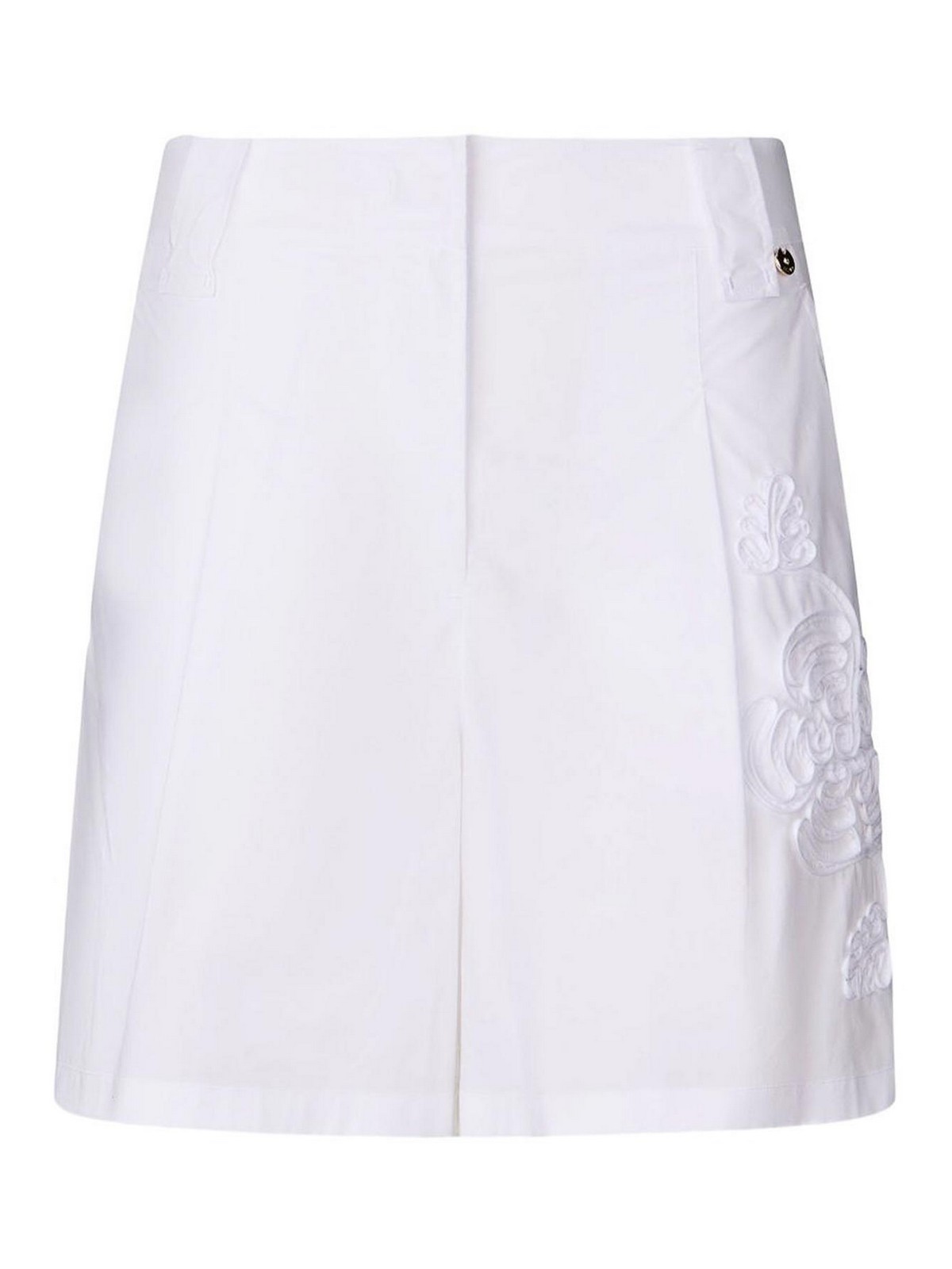 Shorts con ricami laterali bianchi