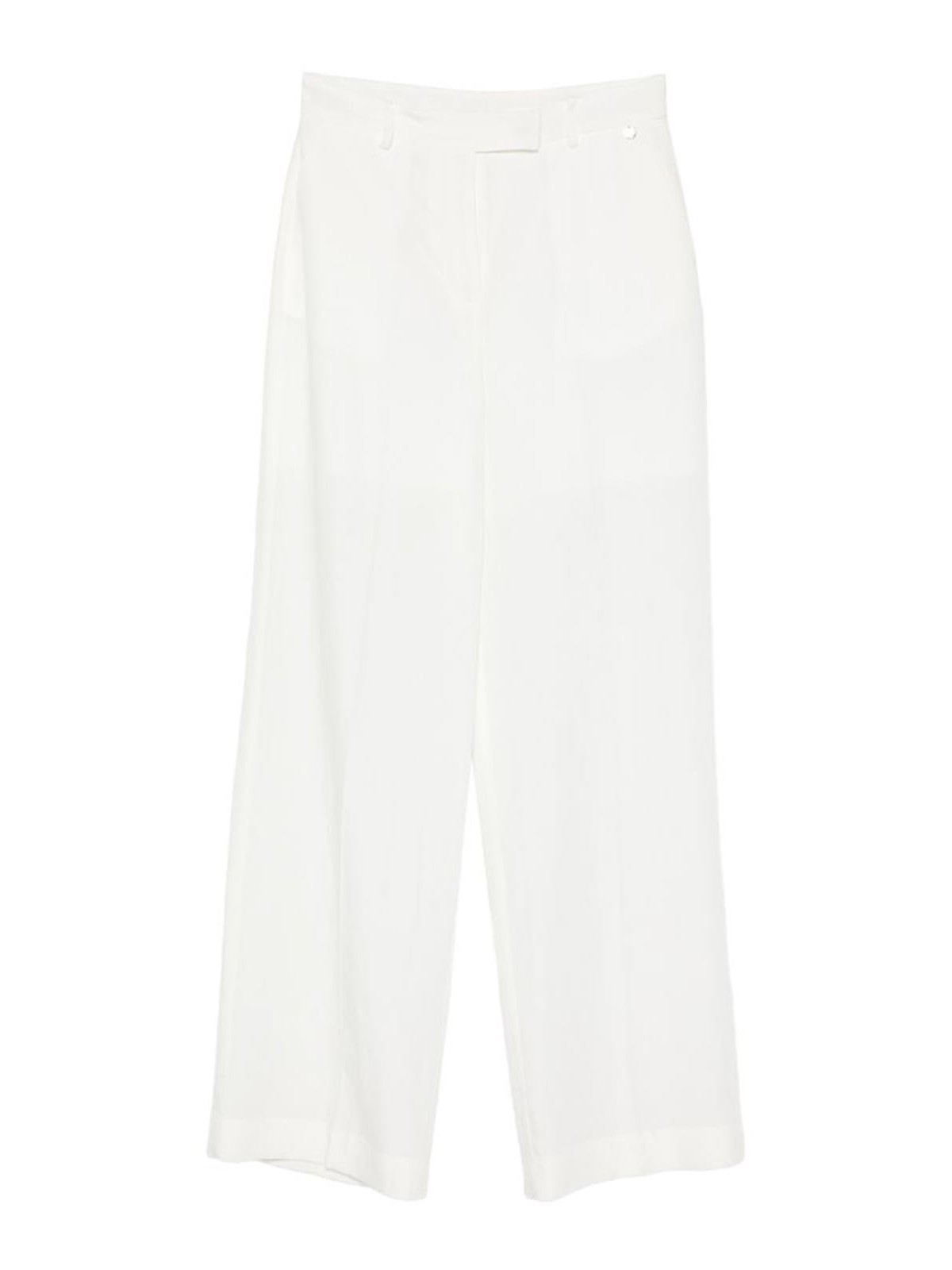 Liu Jo Pantaloni di lino bianchi