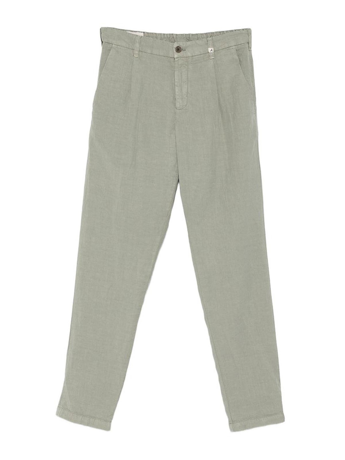 Pantaloni in lino con pinces