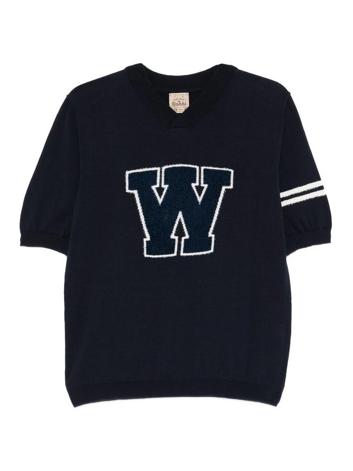 Maglieria Cornell in blu con lettera w