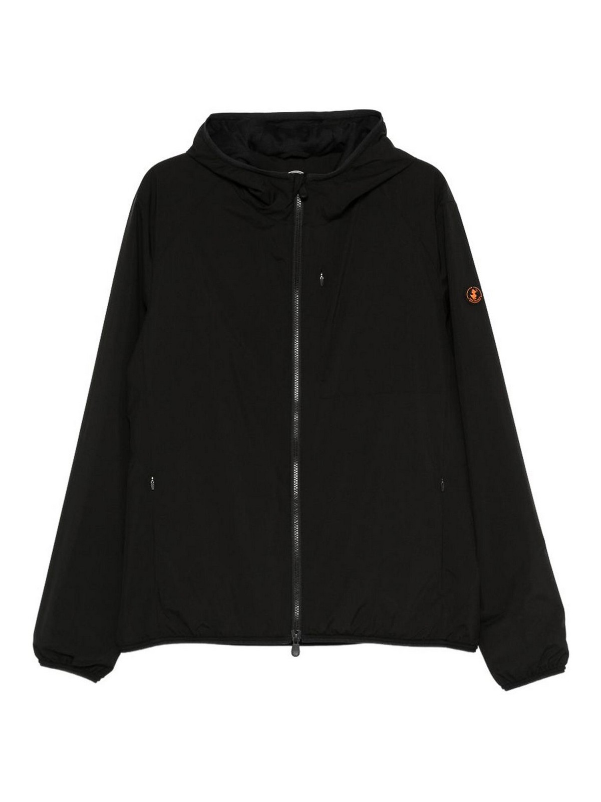 Giacca Pier nera con zip e cappuccio