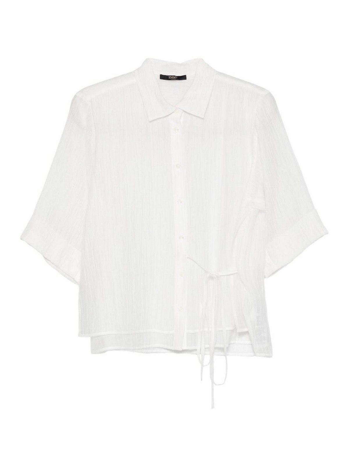 Camicia semitrasparente bianca