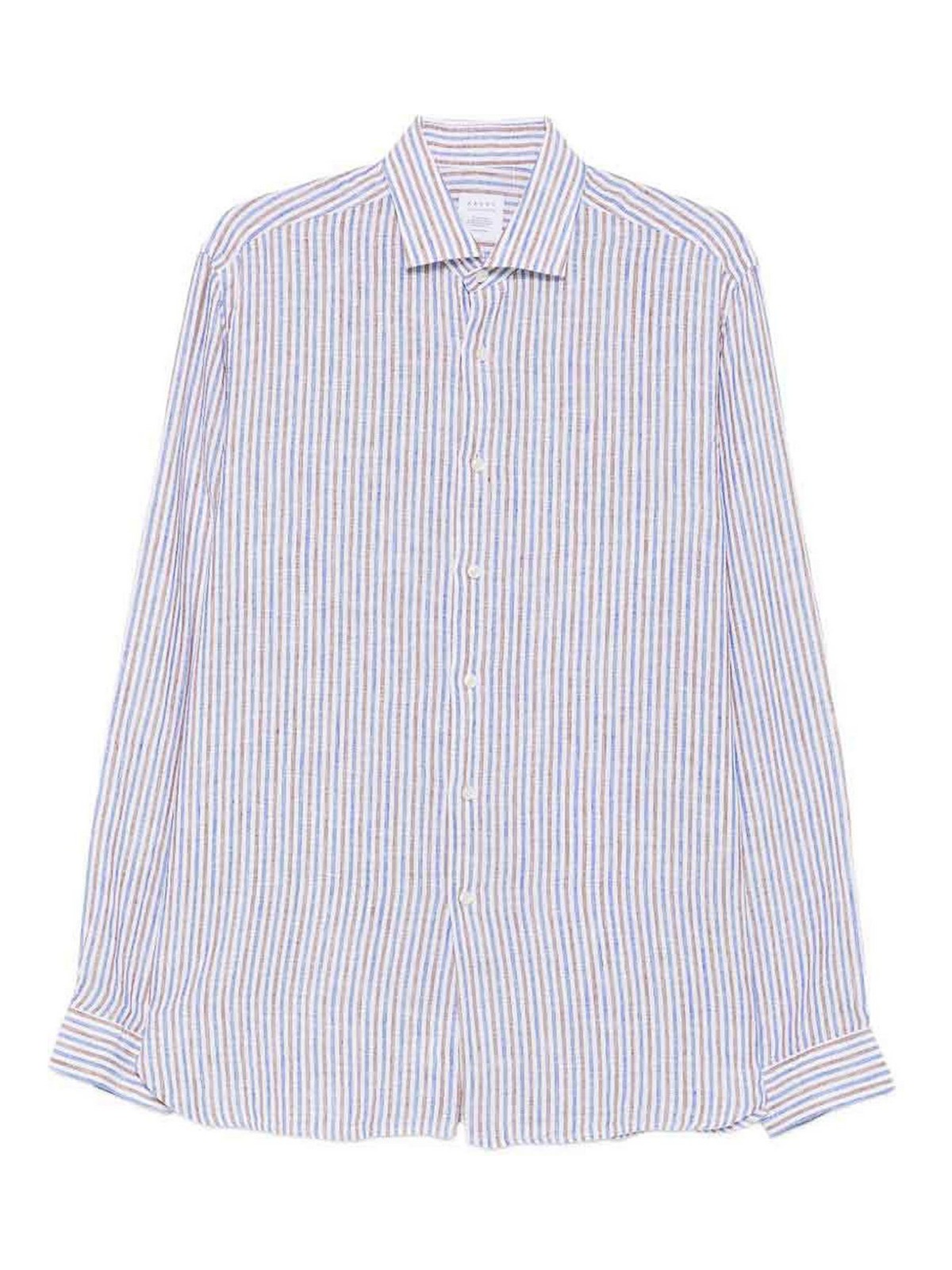 Xacus Camicia in lino a righe