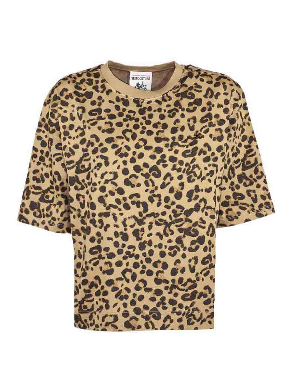 T-shirt girocollo in cotone