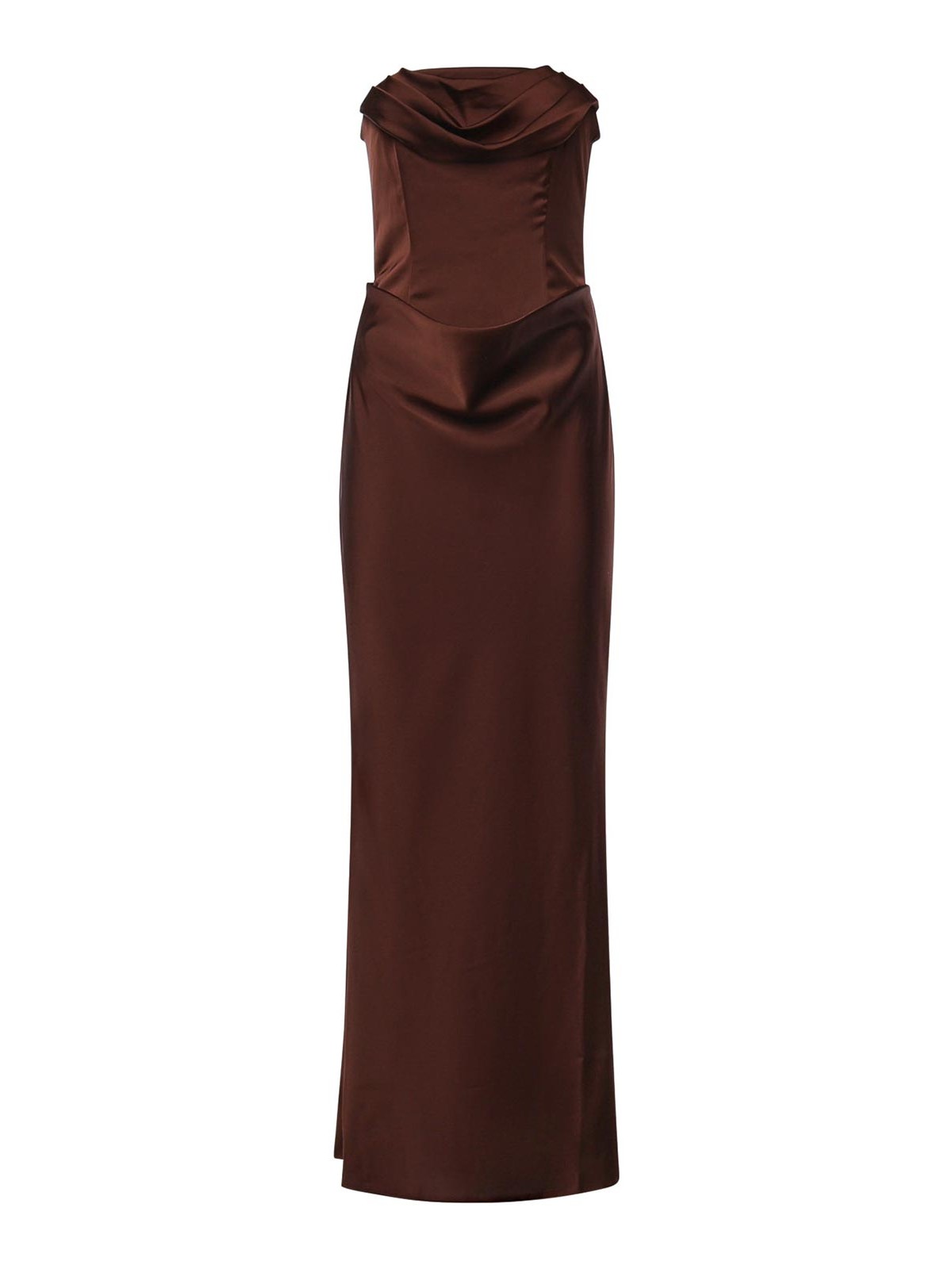 Rotate Birger Christensen Maxi Robe - Camel