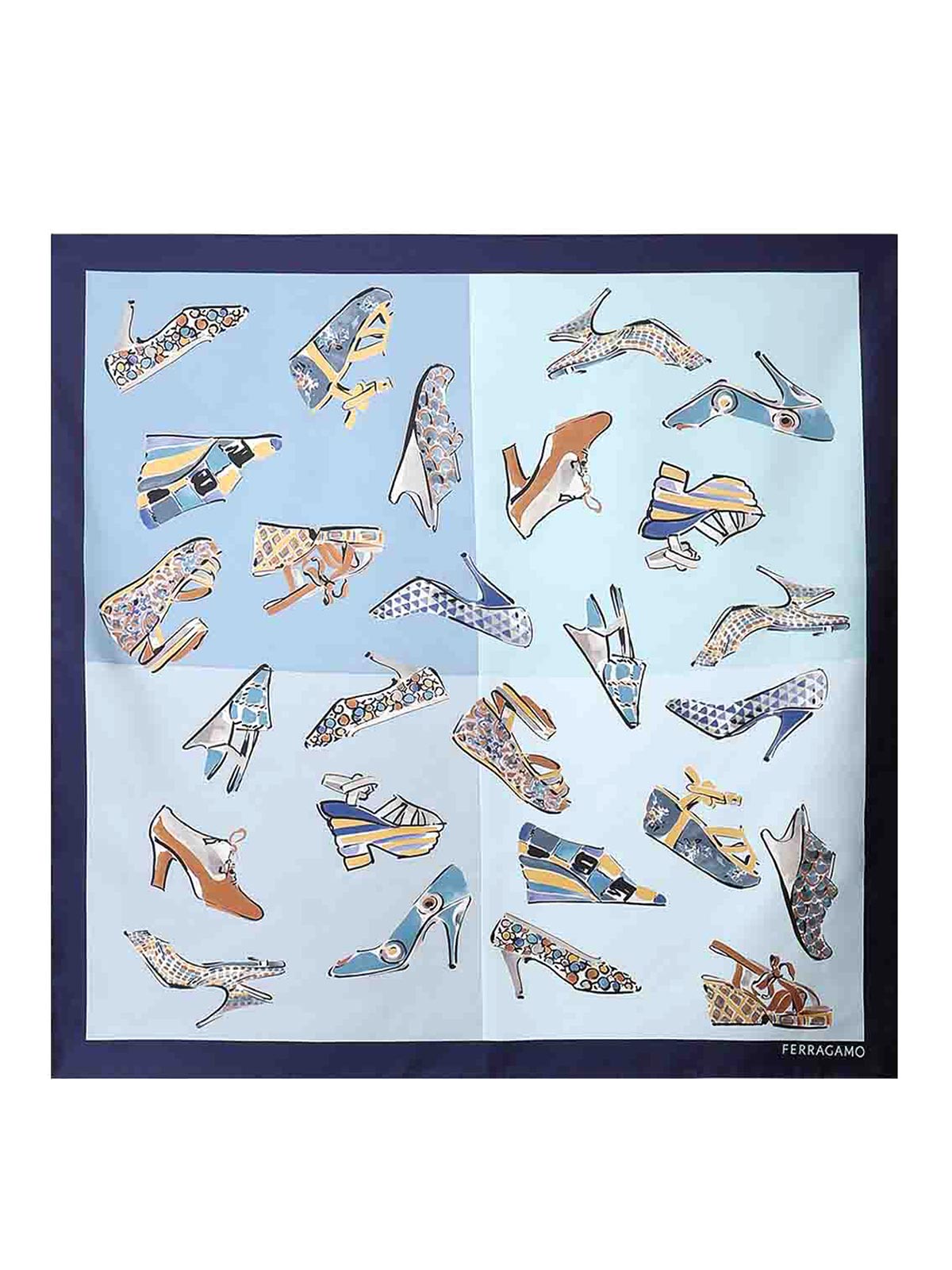 Salvatore Ferragamo Écharpe - Bleu