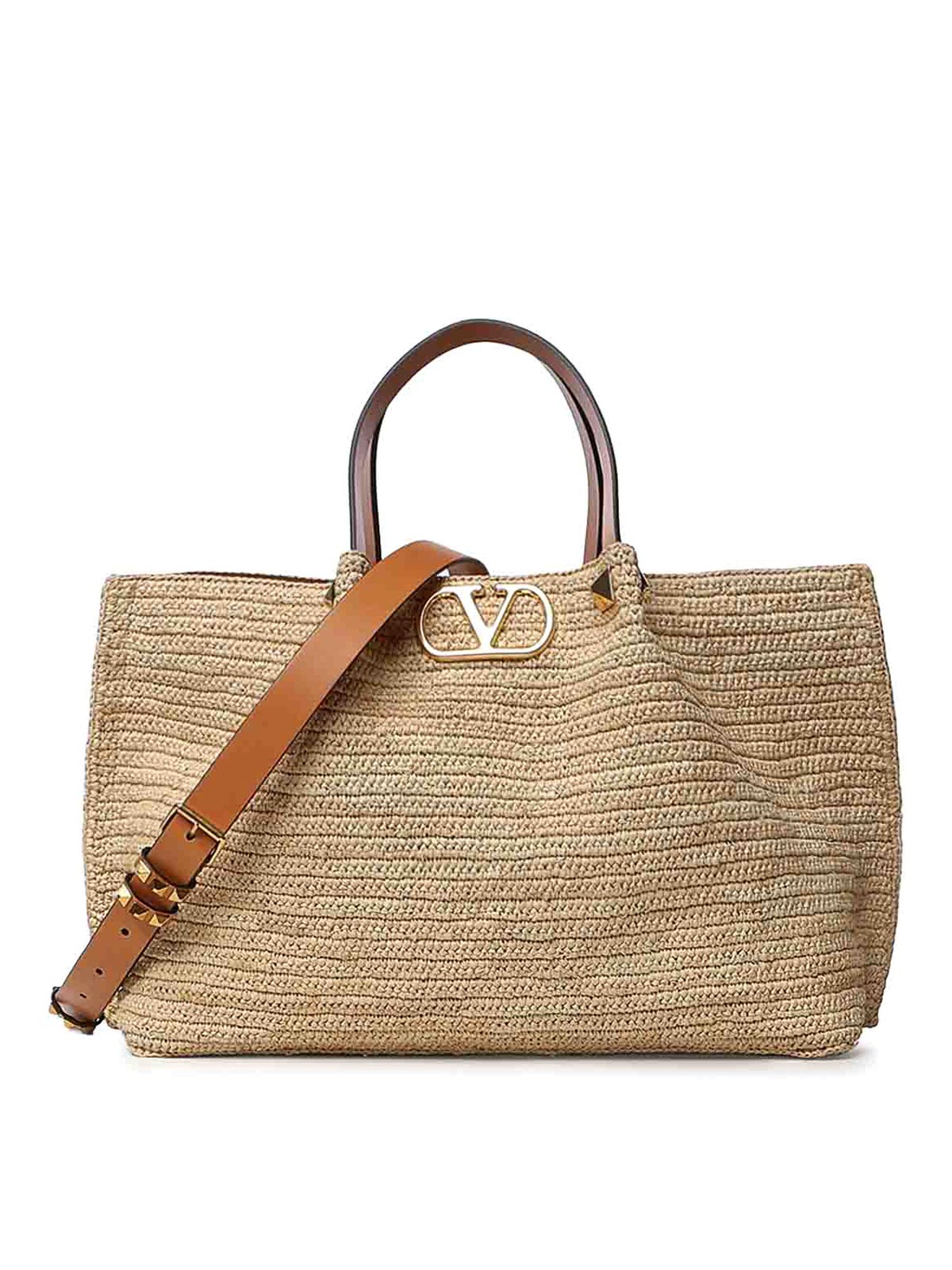 Borsa tote media in rafia