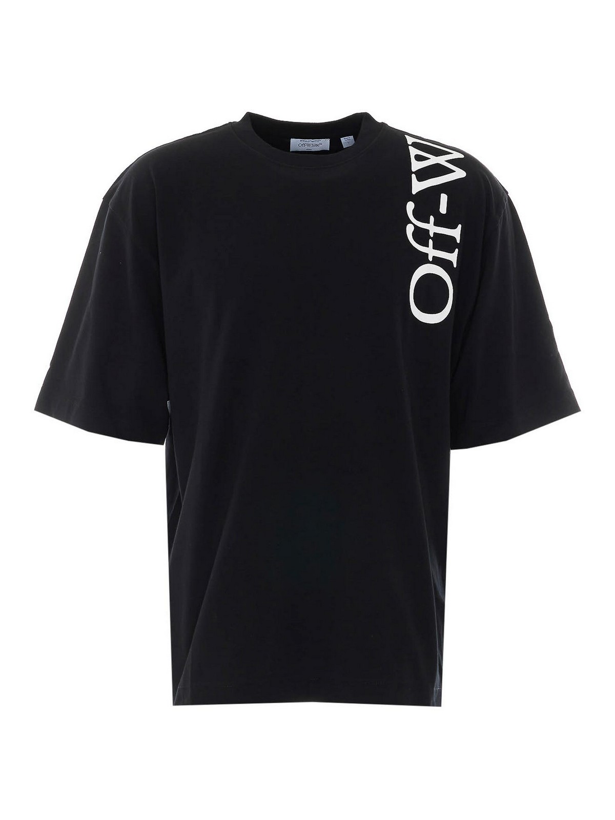 T-shirt booksih verticale nera bianca