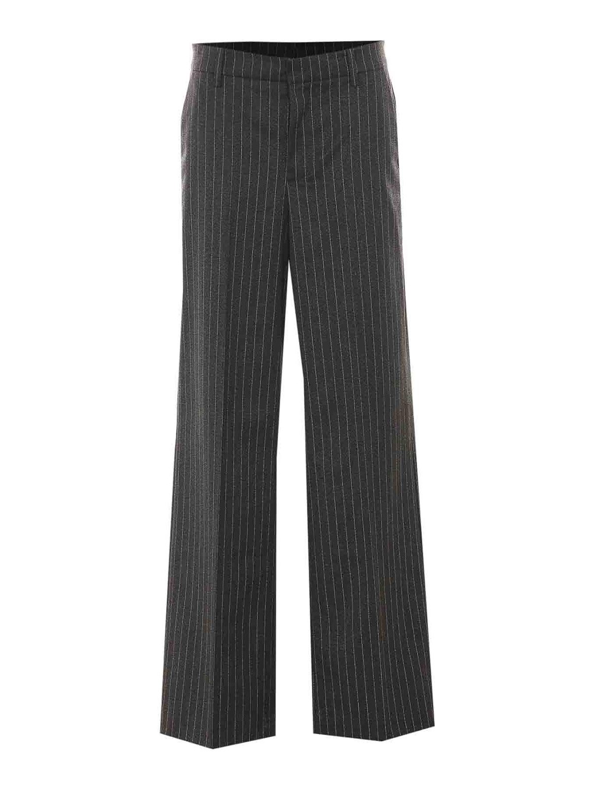 Pantaloni a righe antracite
