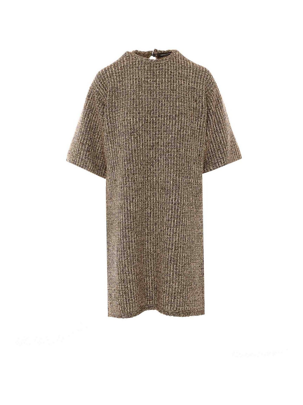 Abito in tweed marrone
