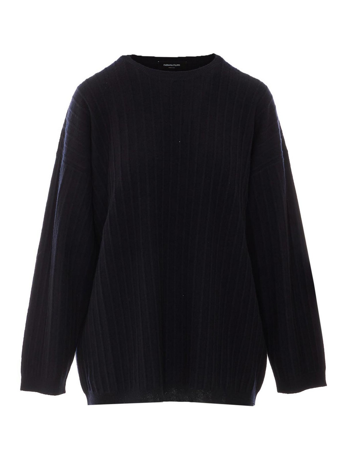 Fabiana Filippi Pull Col Rond - Bleu