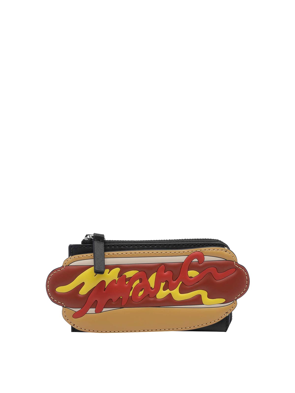 Portafoglio multicolor con zip hot dog