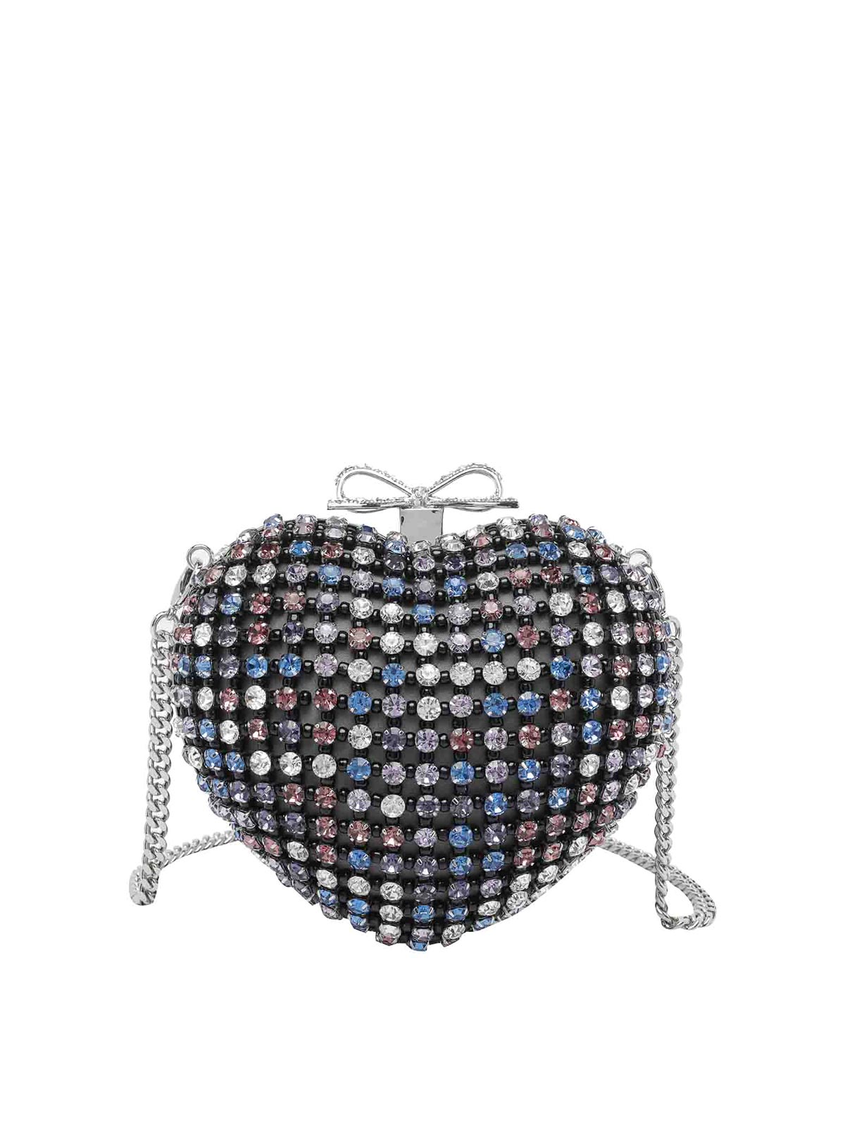 Pochette cuore di cristallo