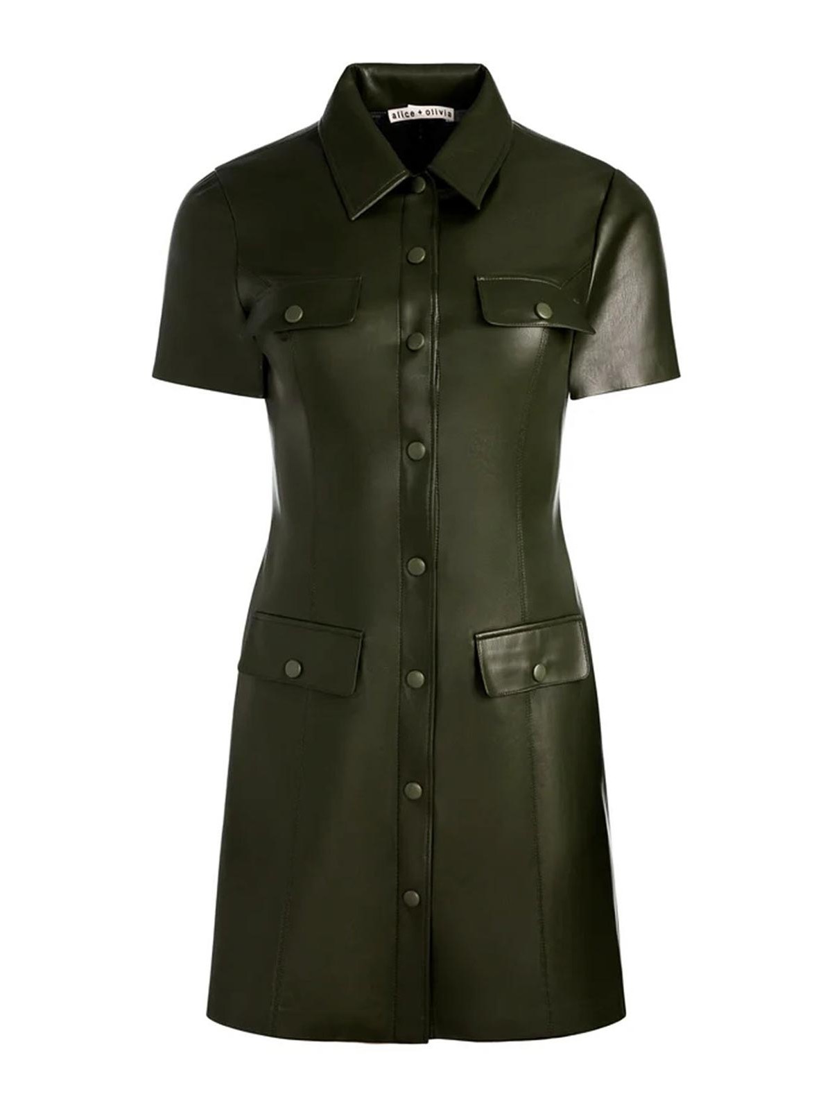 Alice+Olivia Robe Courte - Vert Foncé