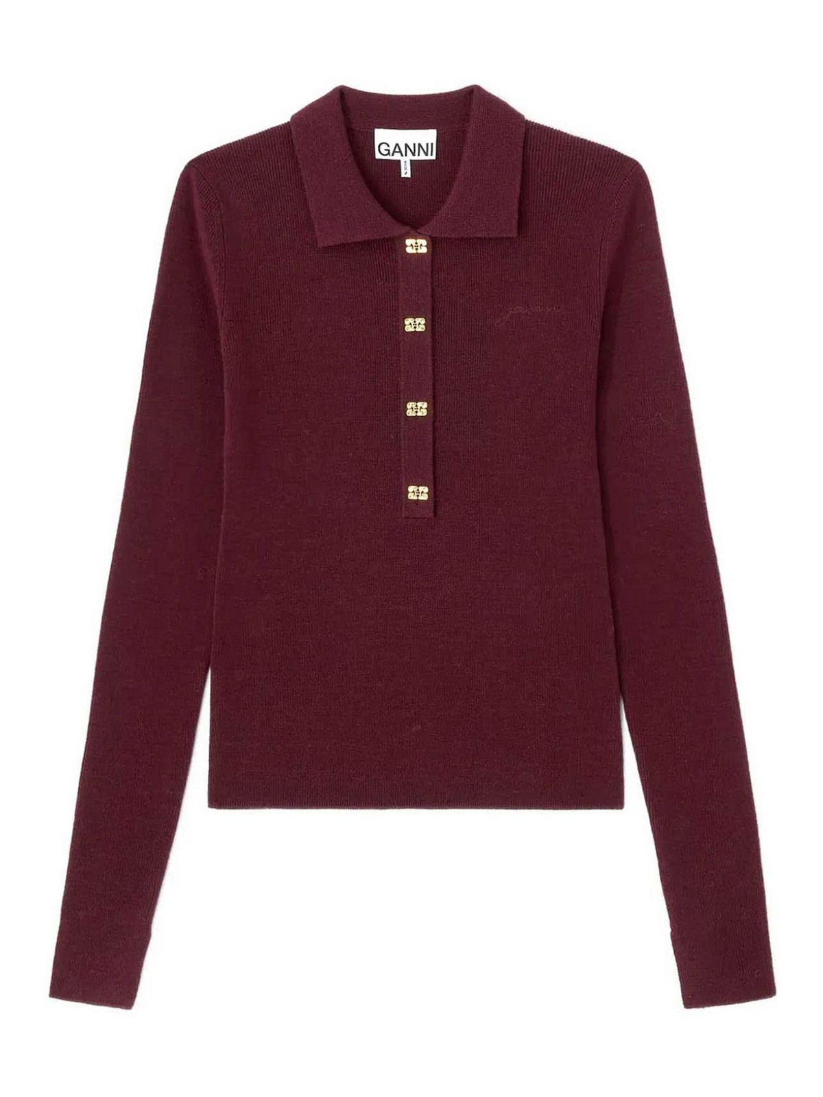 Ganni Polo - Rouge Brun