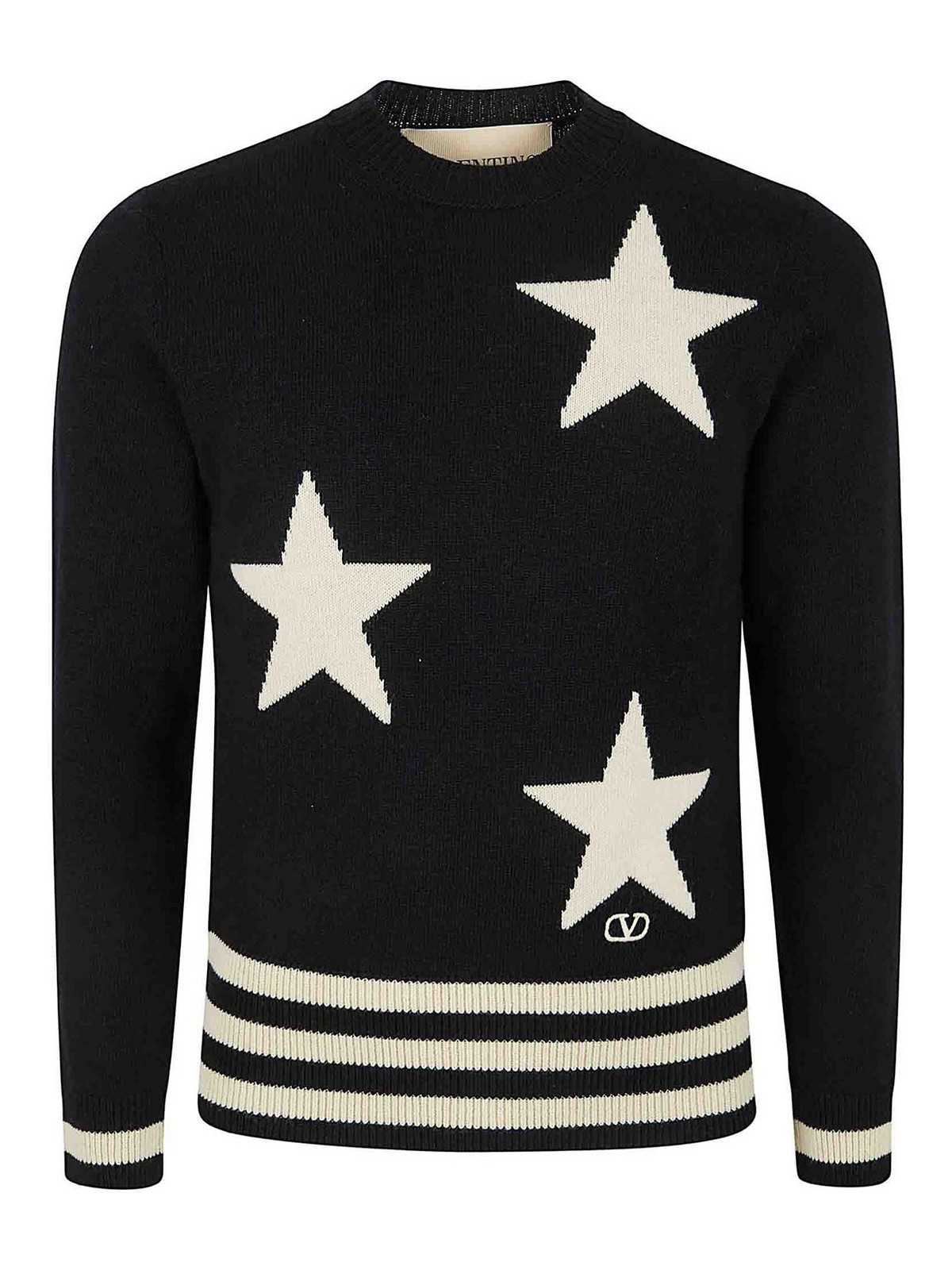 Valentino Garavani Pull Col Rond - Noir