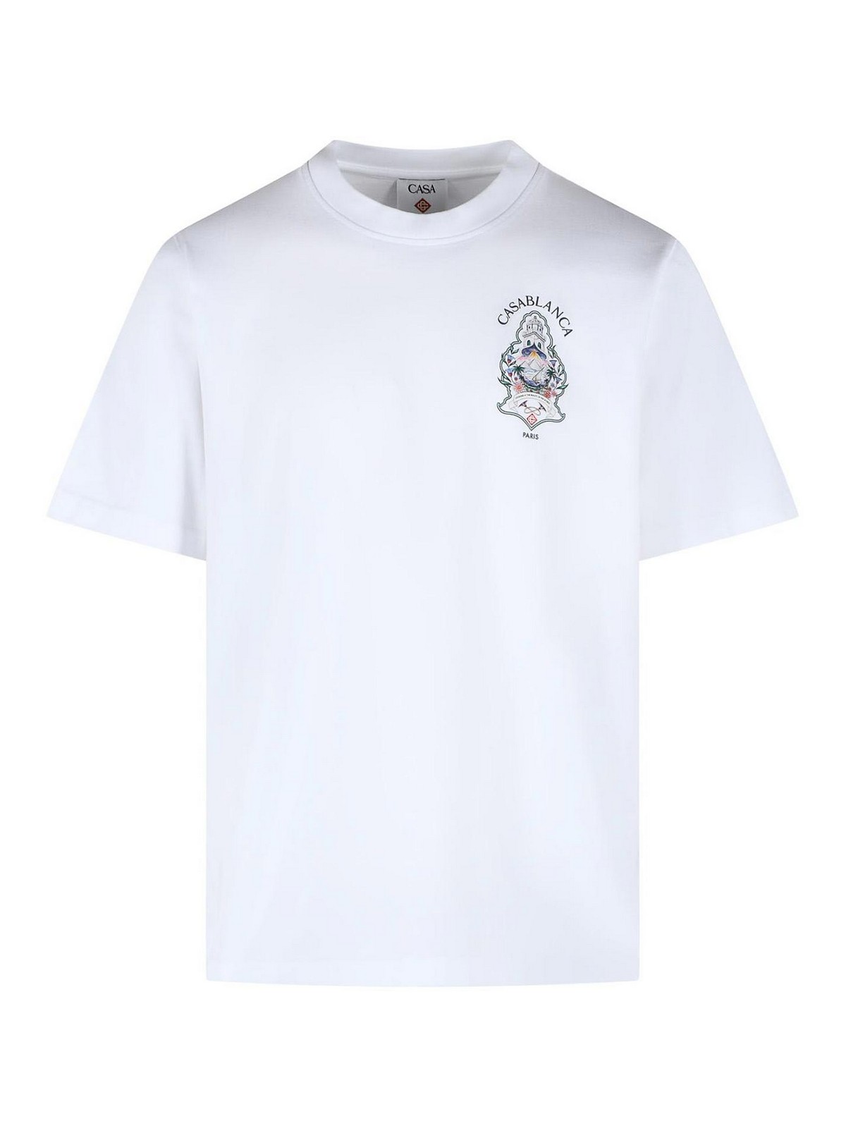 Casablanca T-shirt in cotone bianco