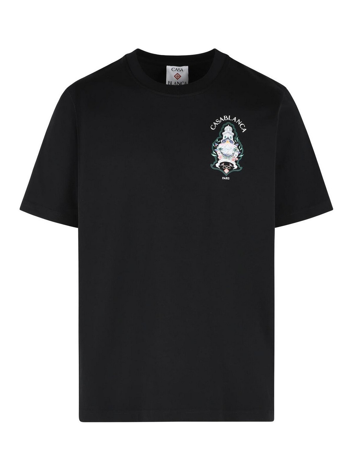 Casablanca T-shirt in cotone nero