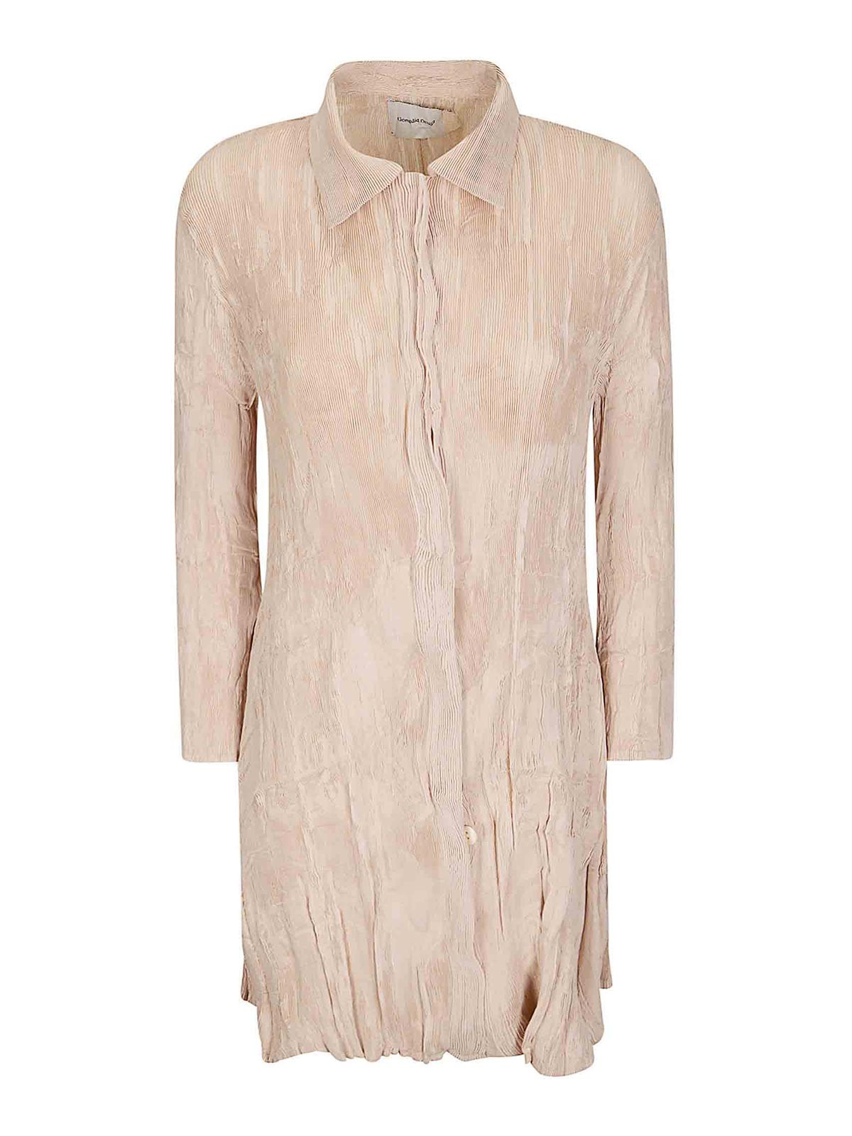 Gongdid Vestito a camicia ondulato