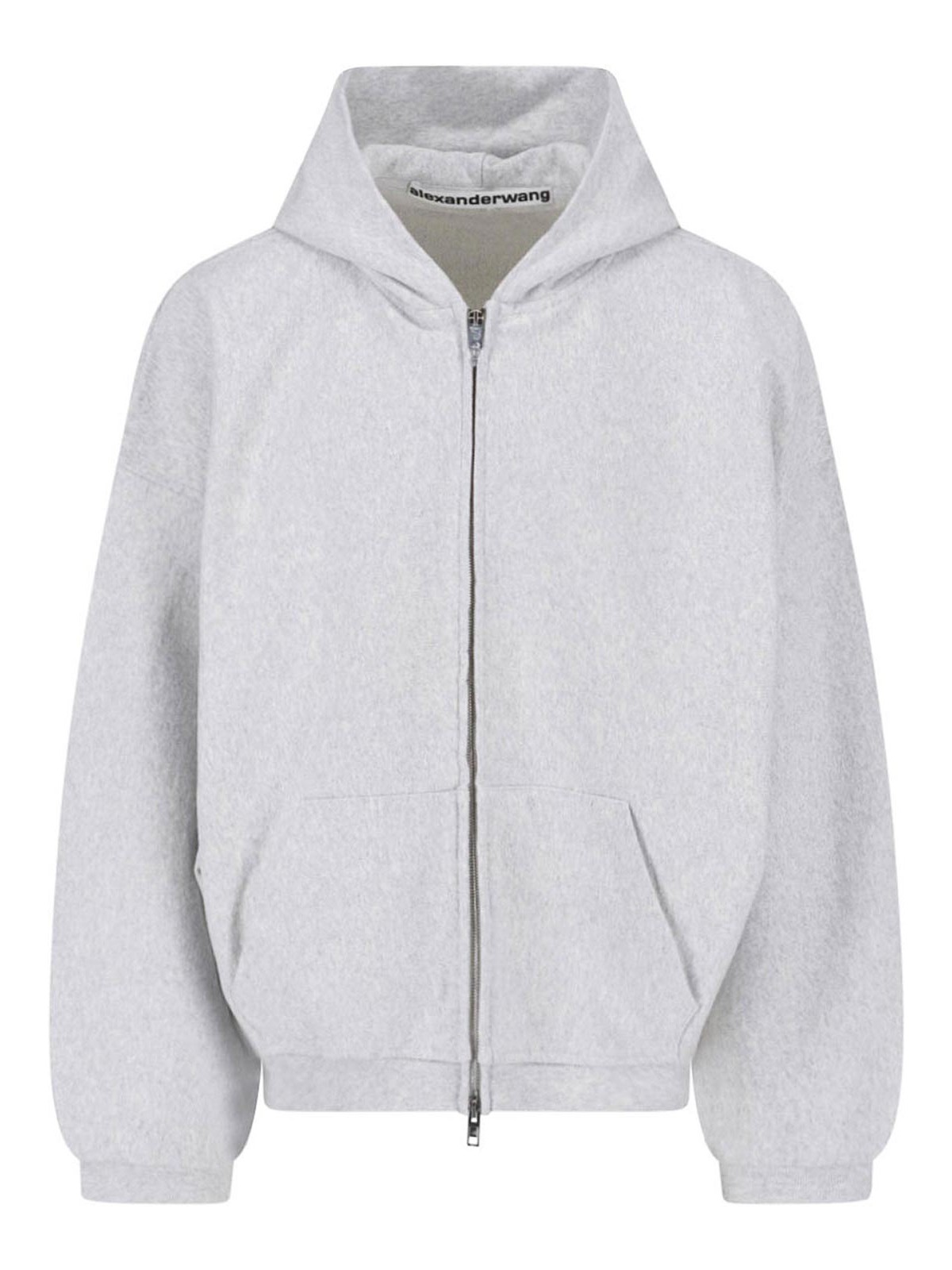 Alexander Wang Felpa zip in cotone