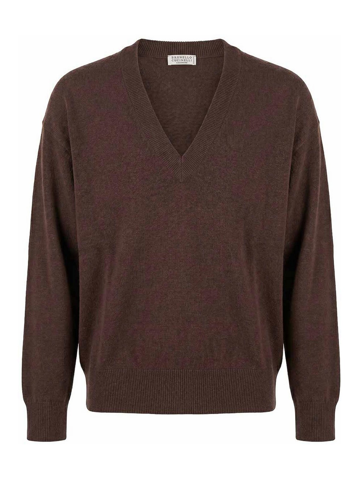 Brunello Cucinelli Pull Col Rond - Marron Foncé
