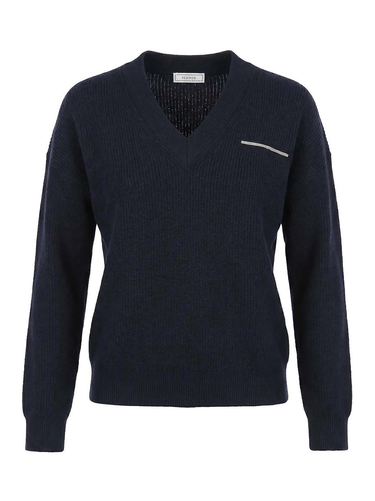 Peserico Pull À Col V - Bleu