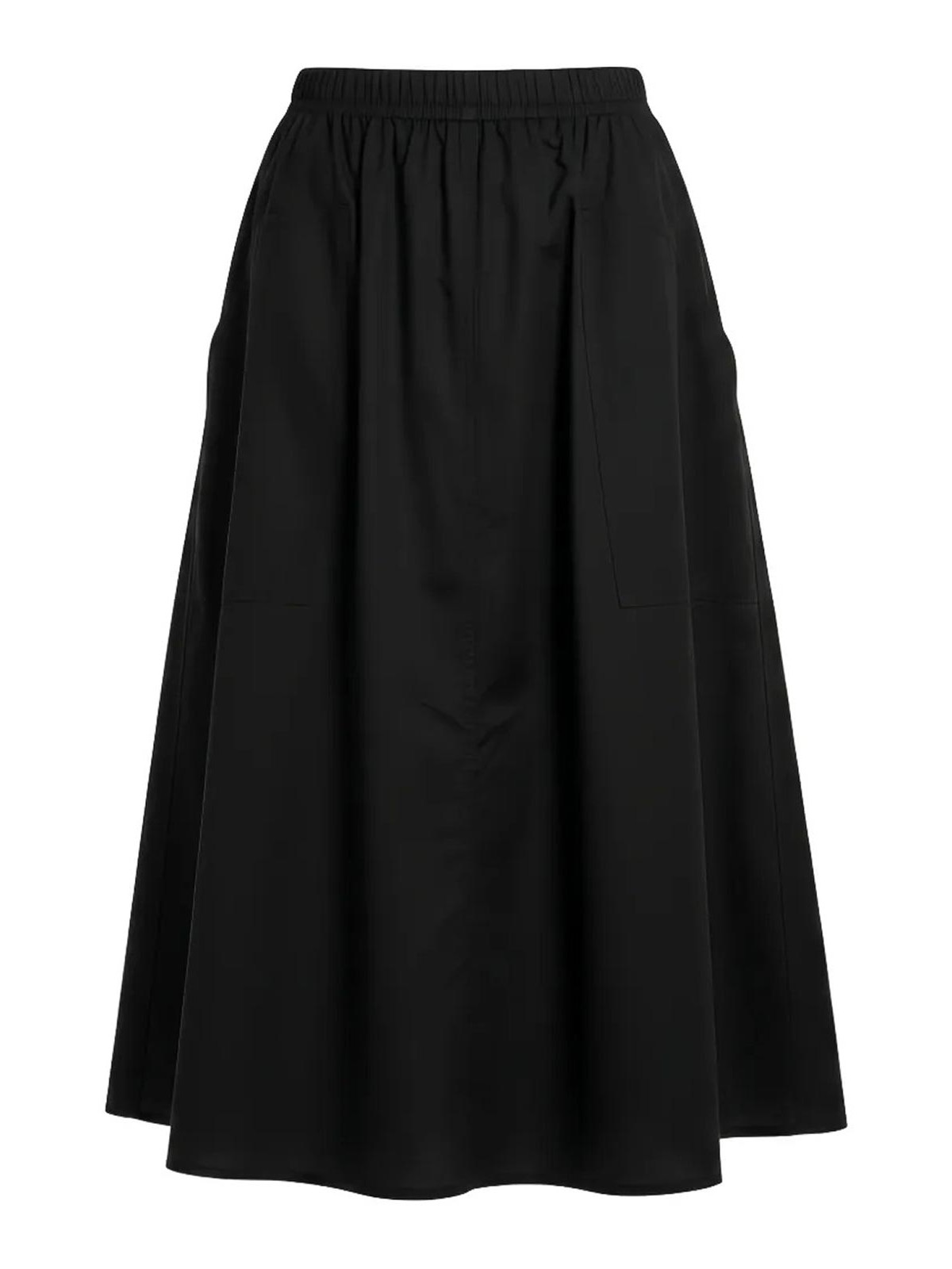 Black Label Long Skirt In Black