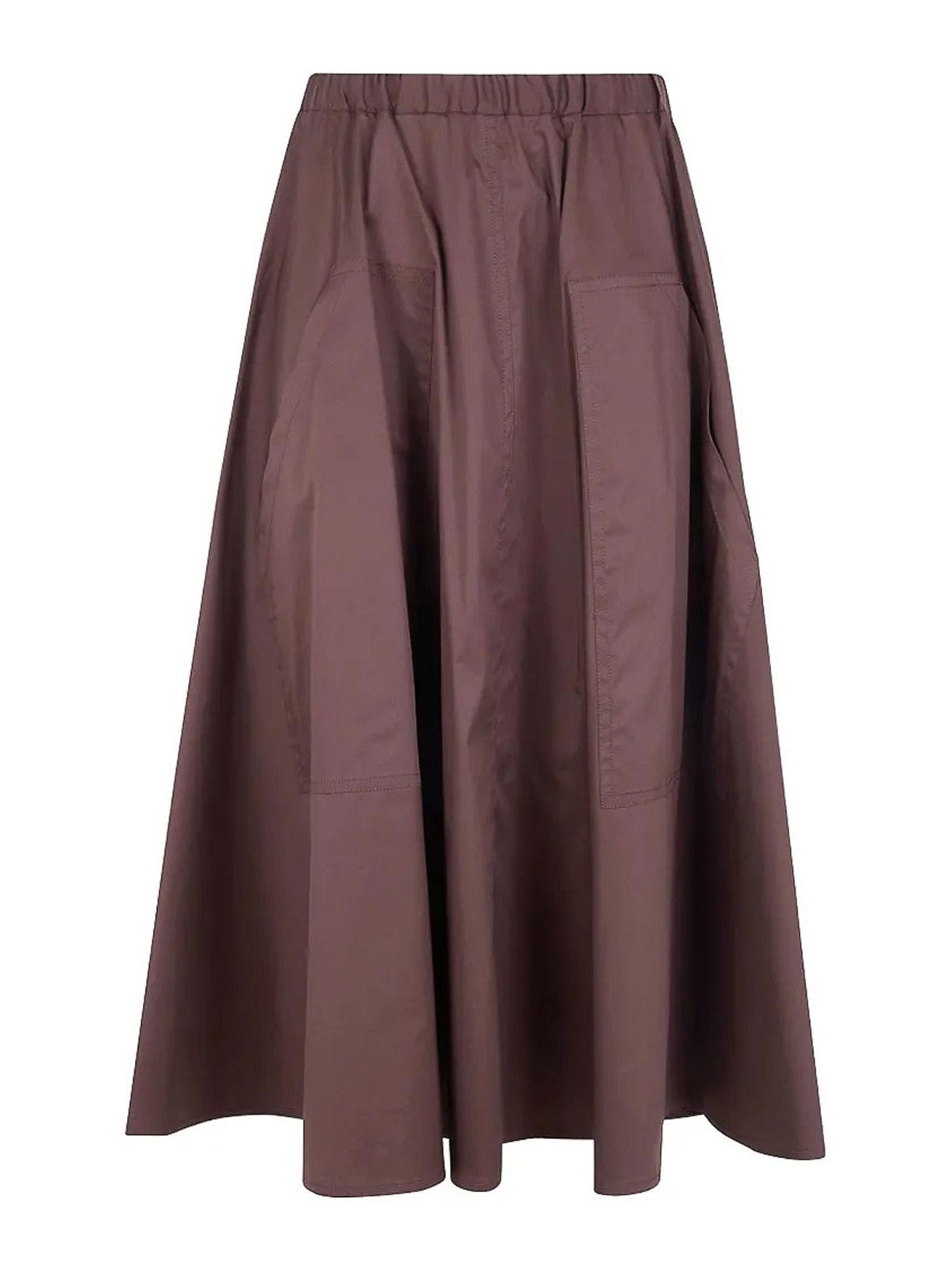 Black Label Long Skirt In Brown
