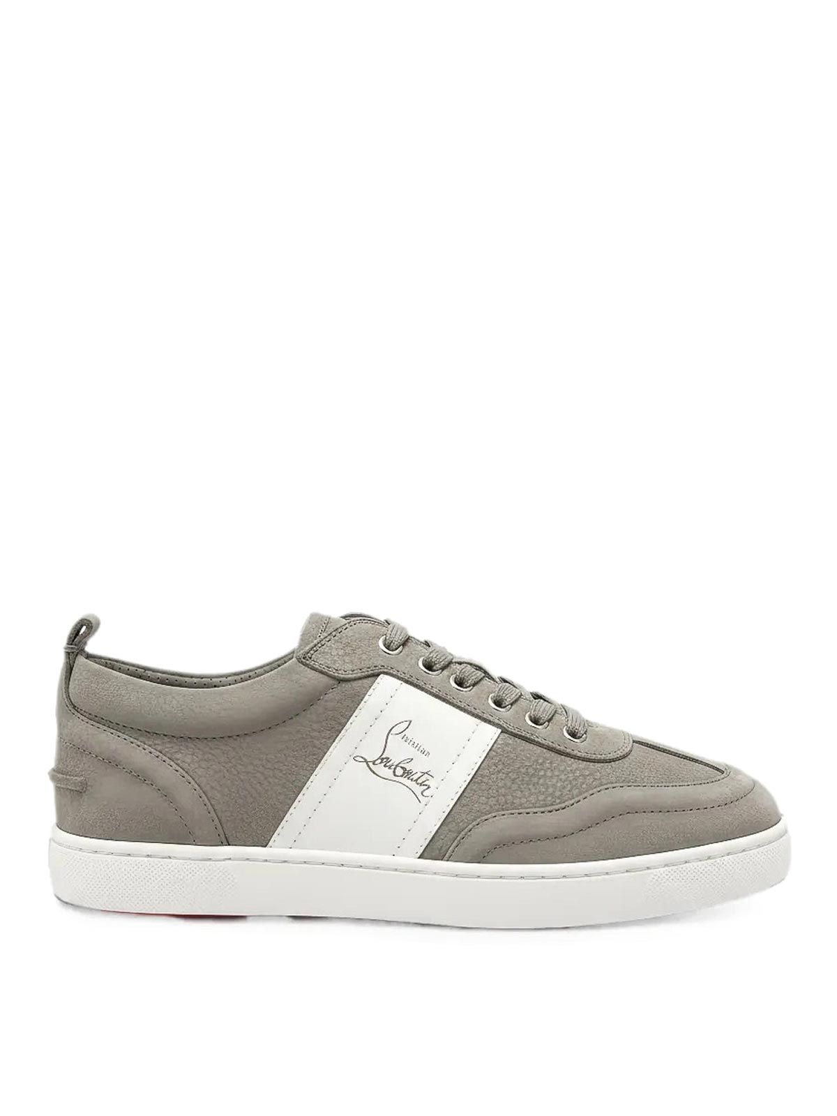 Christian Louboutin Retero Flat Nubuck Graine Ds/calf In Grey