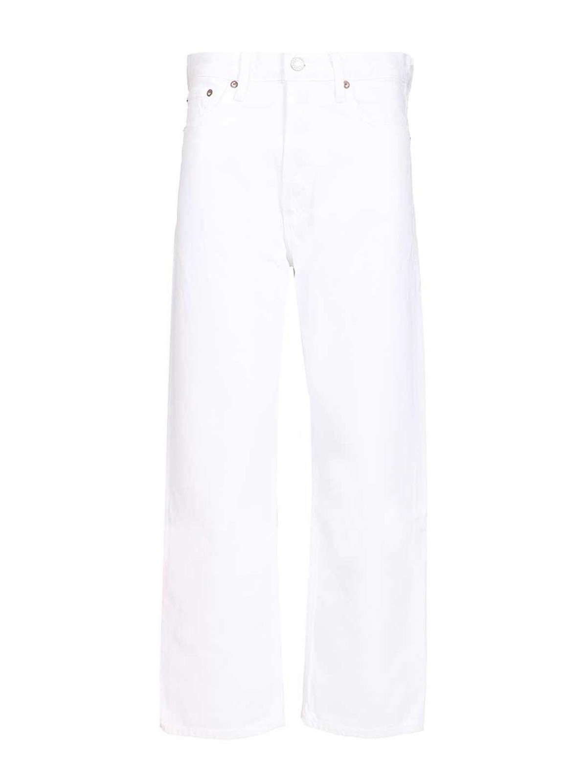 Agolde Cropped Jeans In White