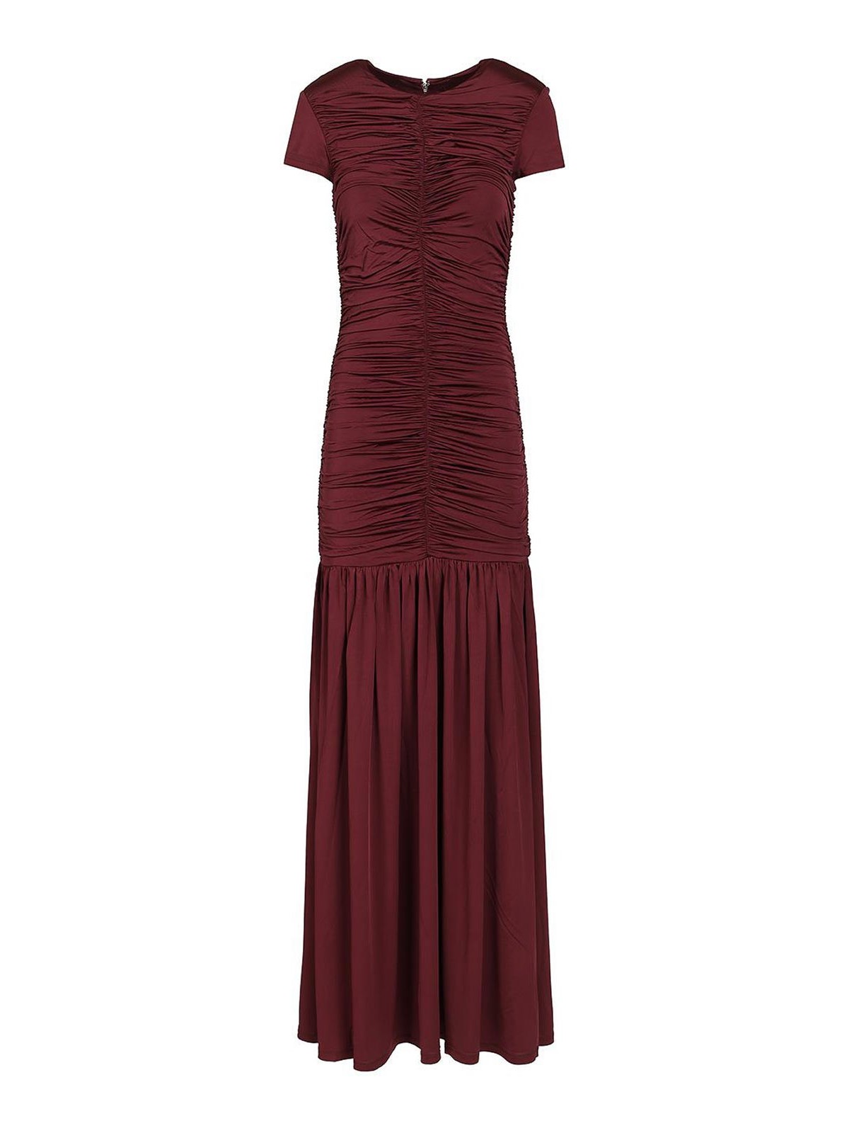 Rotate Birger Christensen Maxi Robe - Rouge Brun