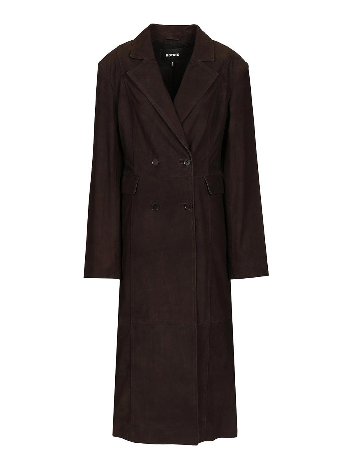 Rotate Birger Christensen Manteau Long - Marron