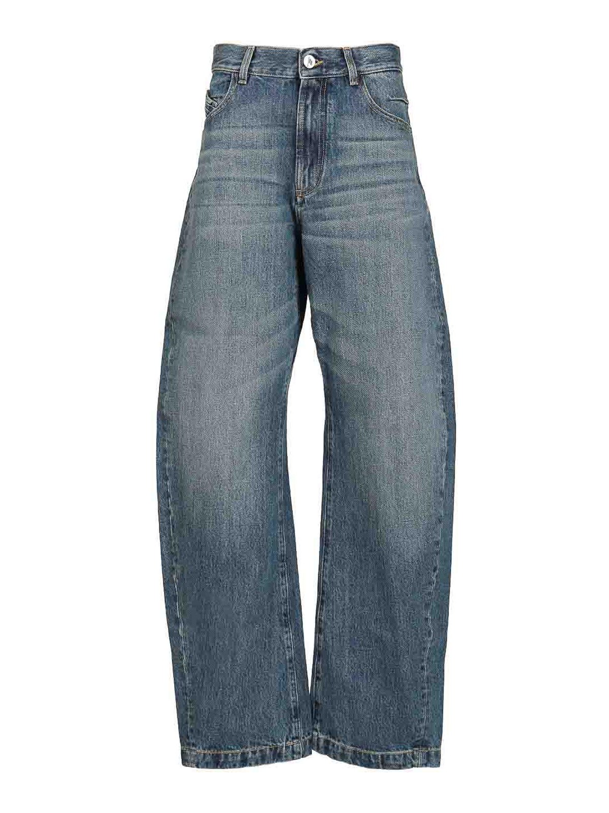 The Attico Pantalons En Cuir - Bleu